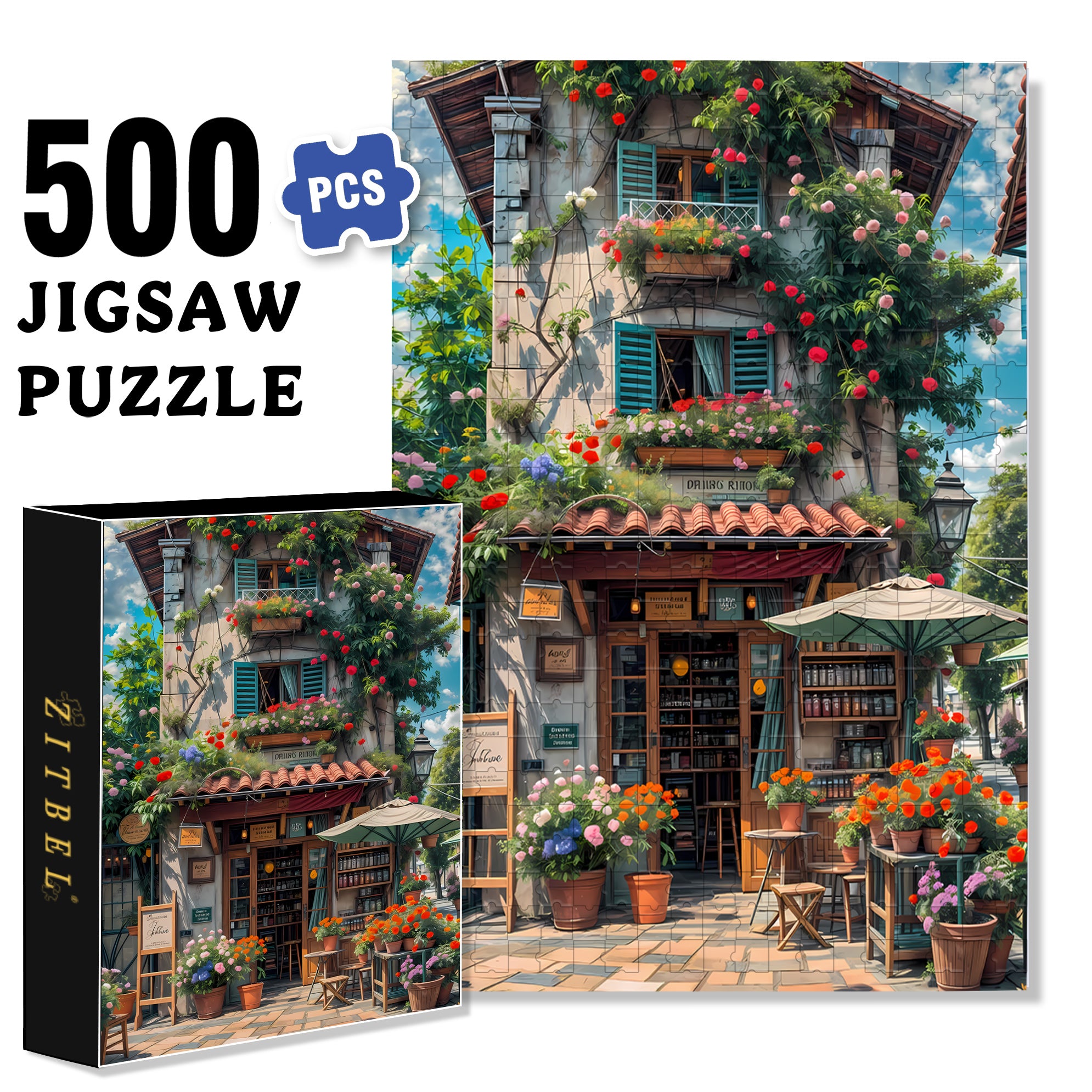 Laid Back 500pcs/1000pcs Jigsaw Puzzle, Scratch-Resistant, Interactive Family Game & Brain-Boosting DIY Decor, Perfect for Halloween, Christmas & New Year Gifts, Family Puzzle Game