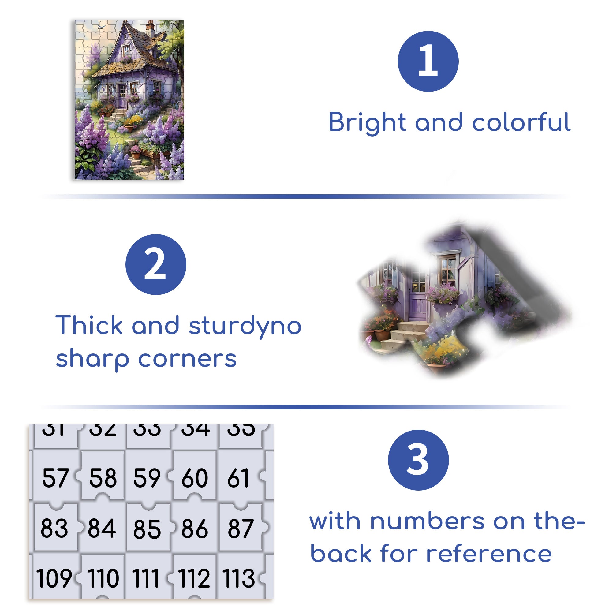 Lavender Garden 500pcs/1000pcs Jigsaw Puzzle, Scratch-Resistant, Interactive Family Game & Brain-Boosting DIY Decor, Perfect for Halloween, Christmas & New Year Gifts, Family Puzzle Game