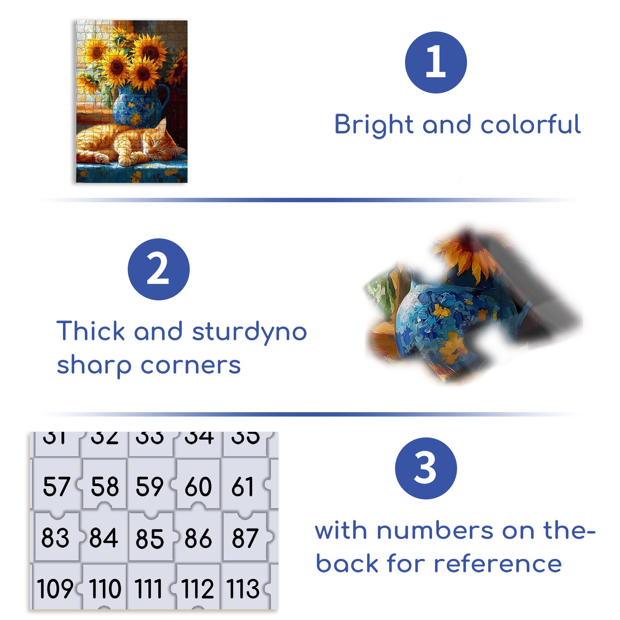Lazy Cat 500pcs/1000pcs Jigsaw Puzzle, Scratch-Resistant, Interactive Family Game & Brain-Boosting DIY Decor, Perfect for Halloween, Christmas & New Year Gifts, Family Puzzle Game