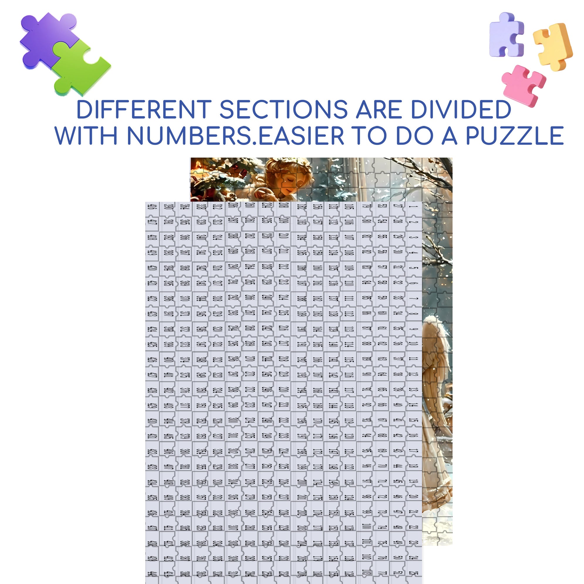 Light A Candle 500pcs/1000pcs Jigsaw Puzzle, Scratch-Resistant, Interactive Family Game & Brain-Boosting DIY Decor, Perfect for Halloween, Christmas & New Year Gifts, Family Puzzle Game