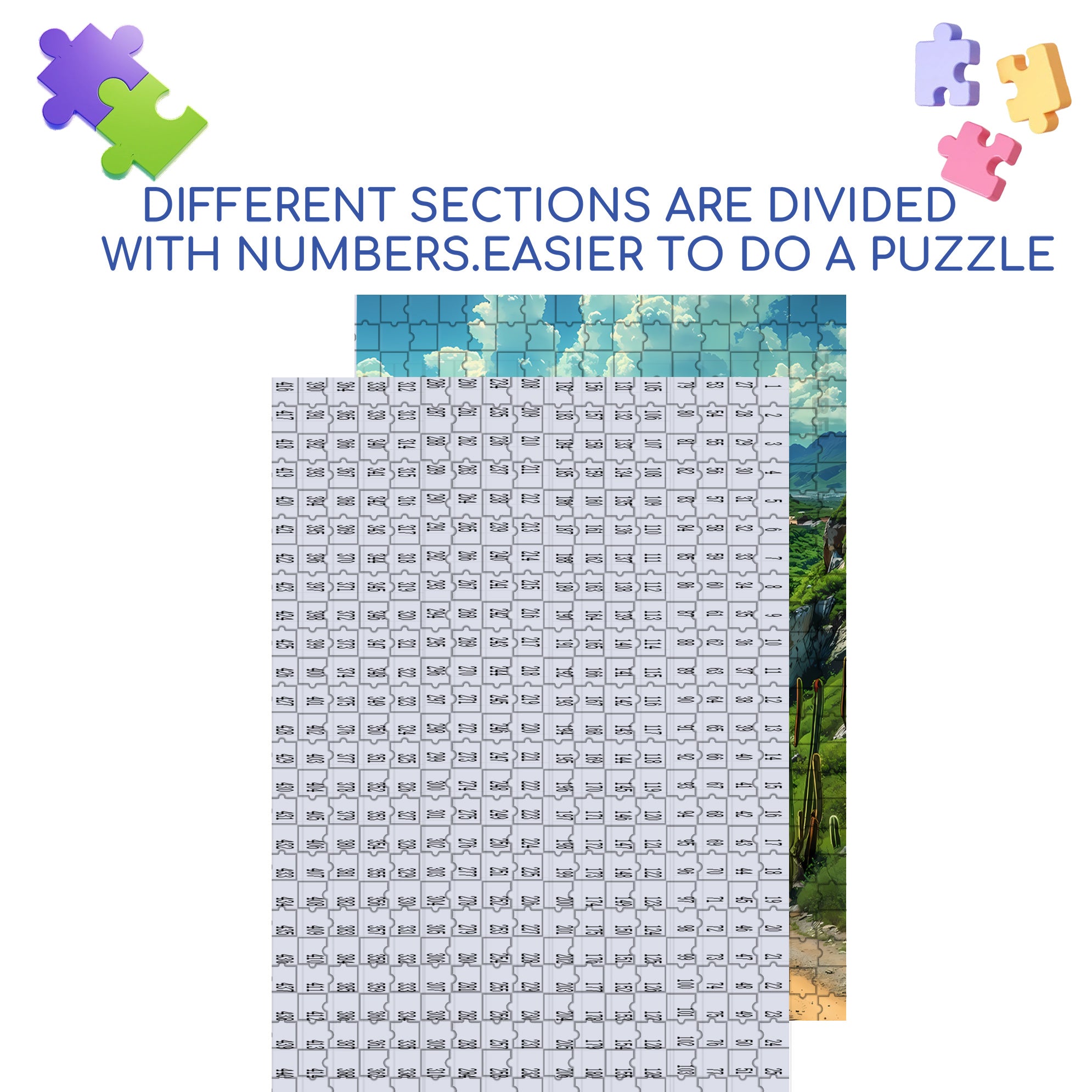 Mountain Road 500pcs/1000pcs Jigsaw Puzzle, Scratch-Resistant, Interactive Family Game & Brain-Boosting DIY Decor, Perfect for Halloween, Christmas & New Year Gifts, Family Puzzle Game