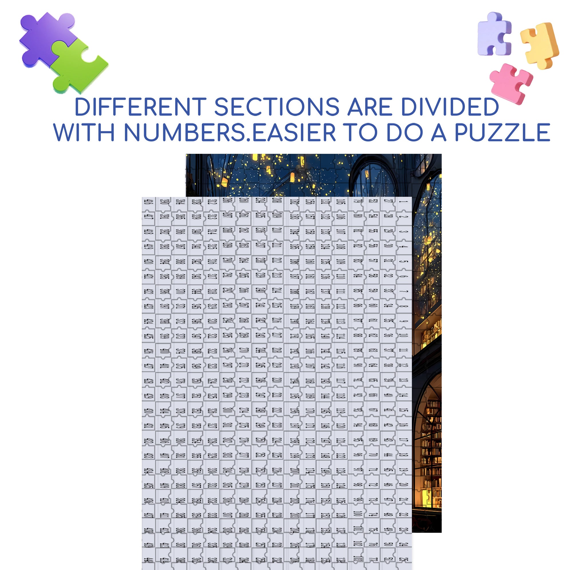 Nightfall 500pcs/1000pcs Jigsaw Puzzle, Scratch-Resistant, Interactive Family Game & Brain-Boosting DIY Decor, Perfect for Halloween, Christmas & New Year Gifts, Family Puzzle Game