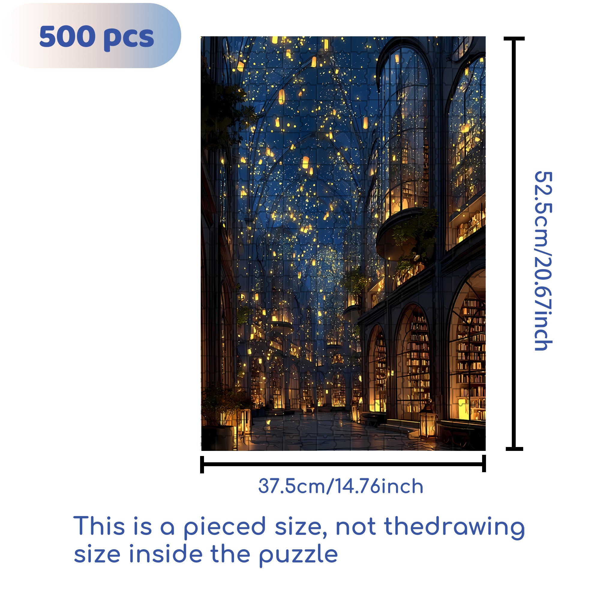 Nightfall 500pcs/1000pcs Jigsaw Puzzle, Scratch-Resistant, Interactive Family Game & Brain-Boosting DIY Decor, Perfect for Halloween, Christmas & New Year Gifts, Family Puzzle Game