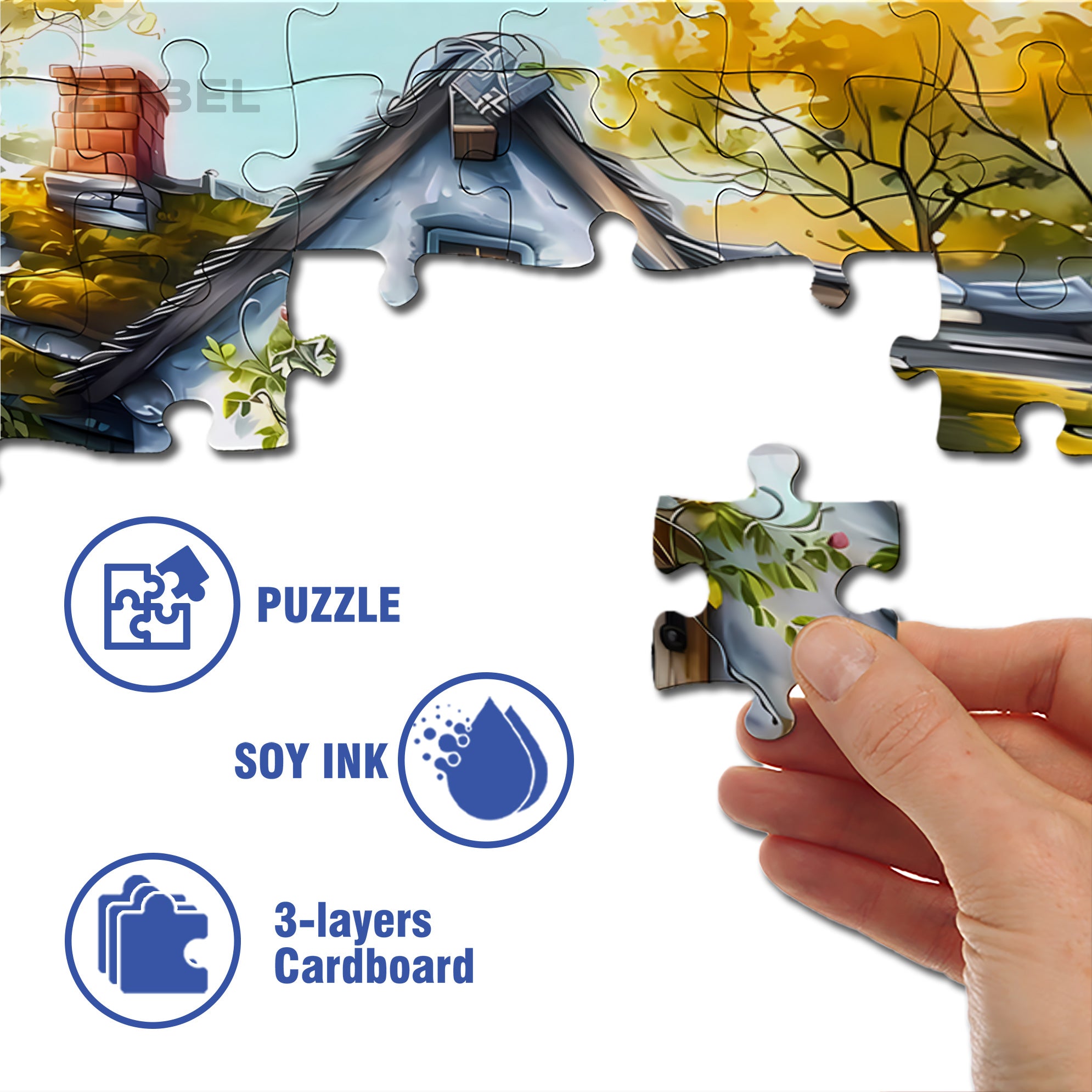 No.12 500pcs/1000pcs Jigsaw Puzzle, Scratch-Resistant, Interactive Family Game & Brain-Boosting DIY Decor, Perfect for Halloween, Christmas & New Year Gifts, Family Puzzle Game