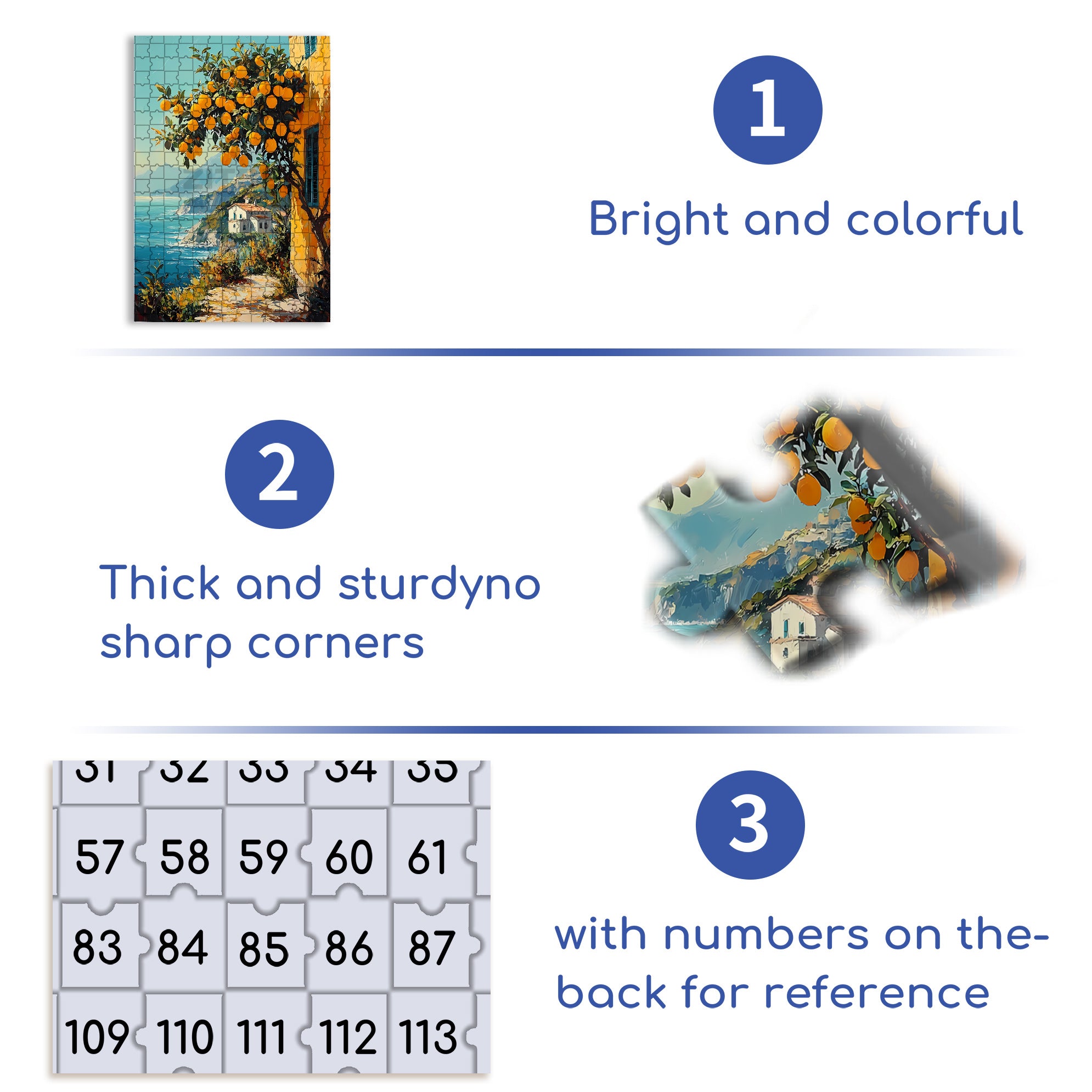 Orange Tree 500pcs/1000pcs Jigsaw Puzzle, Scratch-Resistant, Interactive Family Game & Brain-Boosting DIY Decor, Perfect for Halloween, Christmas & New Year Gifts, Family Puzzle Game