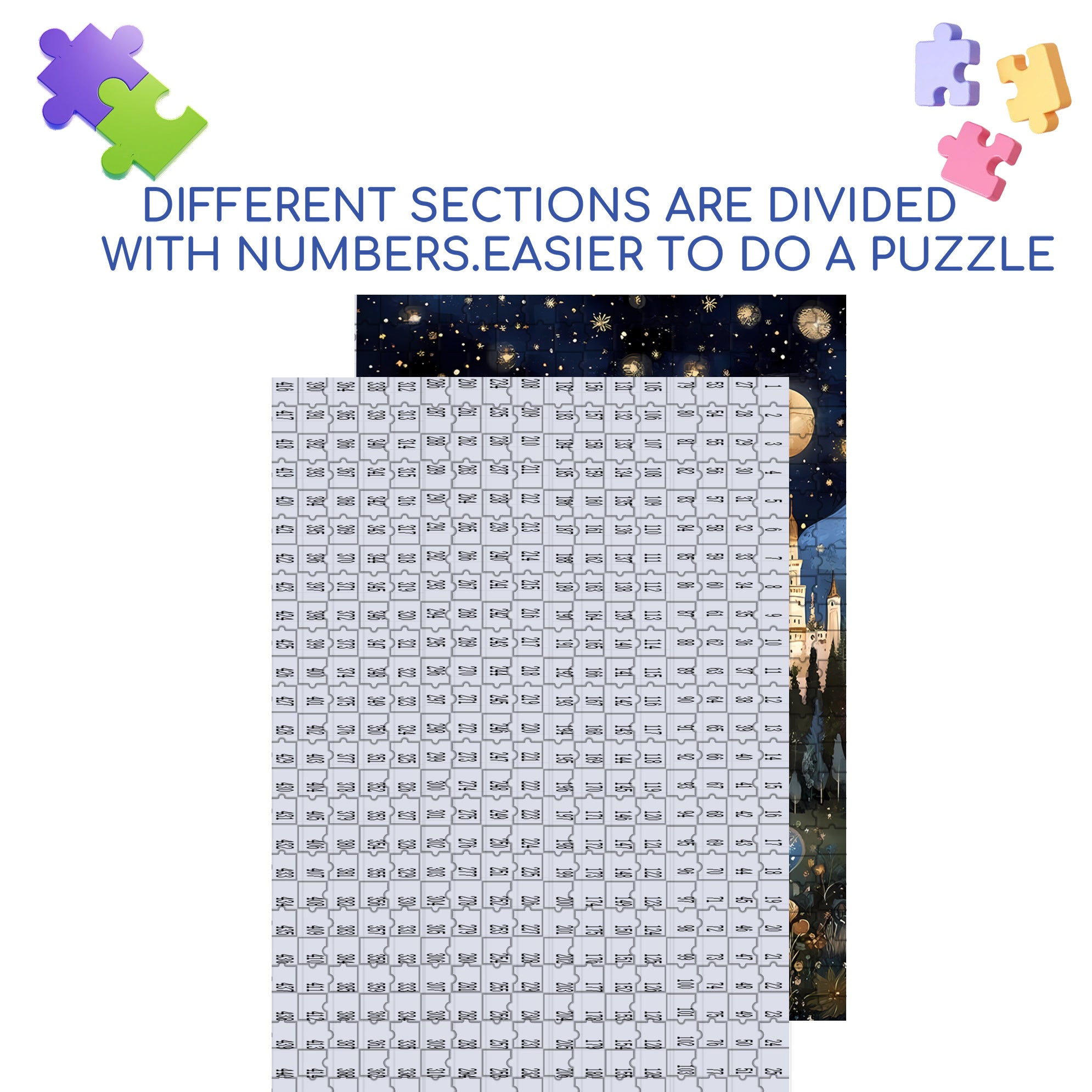 Quiet Moonlit Night 500pcs/1000pcs Jigsaw Puzzle, Scratch-Resistant, Interactive Family Game & Brain-Boosting DIY Decor, Perfect for Halloween, Christmas & New Year Gifts, Family Puzzle Game