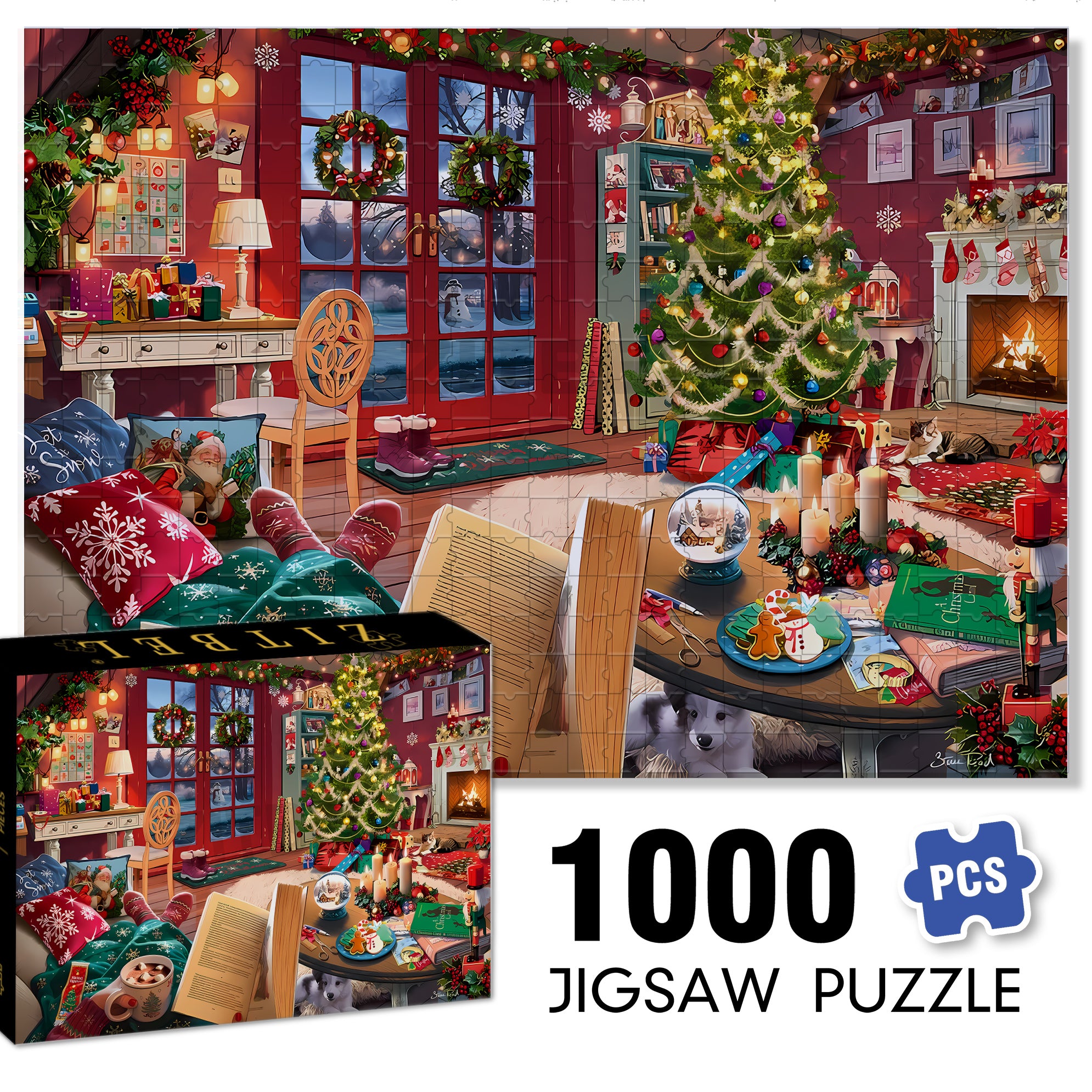 Ravensburg 500pcs/1000pcs Jigsaw Puzzle, Scratch-Resistant, Interactive Family Game & Brain-Boosting DIY Decor, Perfect for Halloween, Christmas & New Year Gifts, Family Puzzle Game
