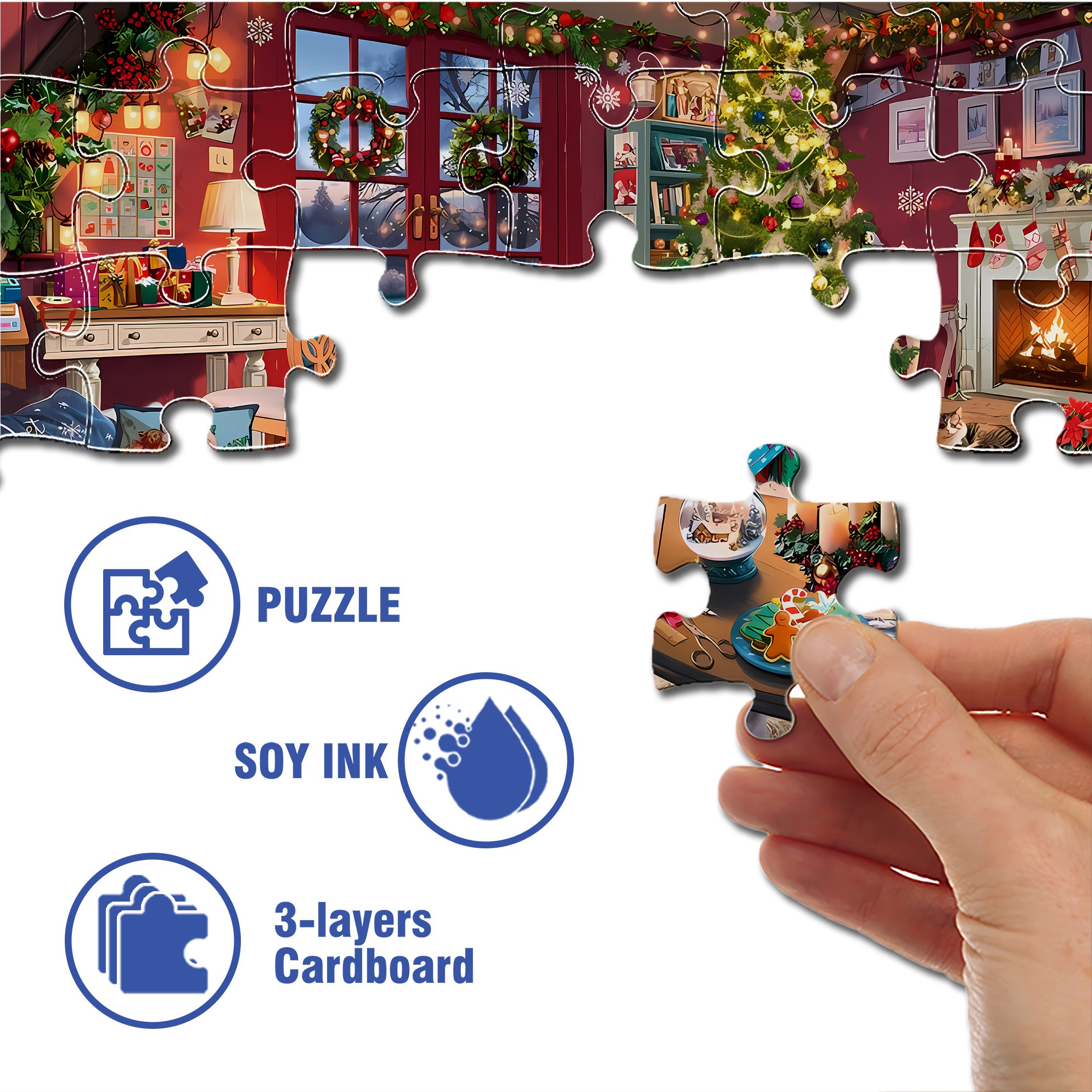 Ravensburg 500pcs/1000pcs Jigsaw Puzzle, Scratch-Resistant, Interactive Family Game & Brain-Boosting DIY Decor, Perfect for Halloween, Christmas & New Year Gifts, Family Puzzle Game