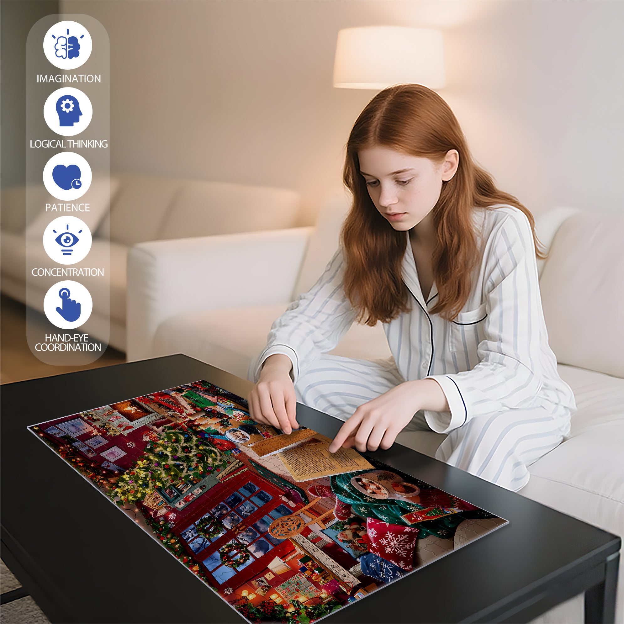 Ravensburg 500pcs/1000pcs Jigsaw Puzzle, Scratch-Resistant, Interactive Family Game & Brain-Boosting DIY Decor, Perfect for Halloween, Christmas & New Year Gifts, Family Puzzle Game