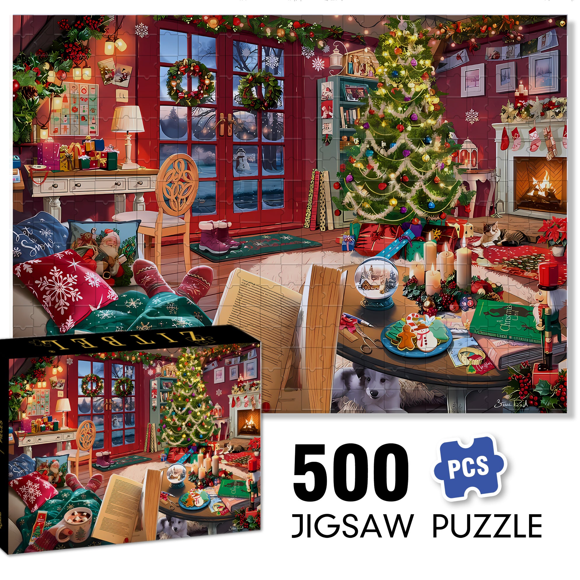 Ravensburg 500pcs/1000pcs Jigsaw Puzzle, Scratch-Resistant, Interactive Family Game & Brain-Boosting DIY Decor, Perfect for Halloween, Christmas & New Year Gifts, Family Puzzle Game