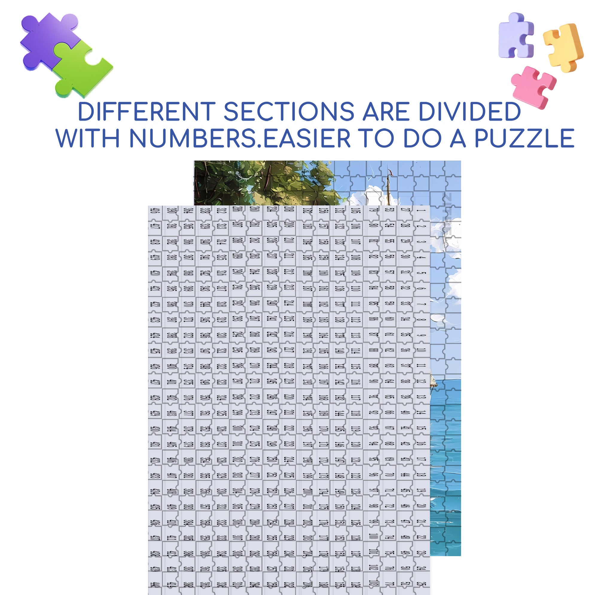 Set Sail 500pcs/1000pcs Jigsaw Puzzle, Scratch-Resistant, Interactive Family Game & Brain-Boosting DIY Decor, Perfect for Halloween, Christmas & New Year Gifts, Family Puzzle Game