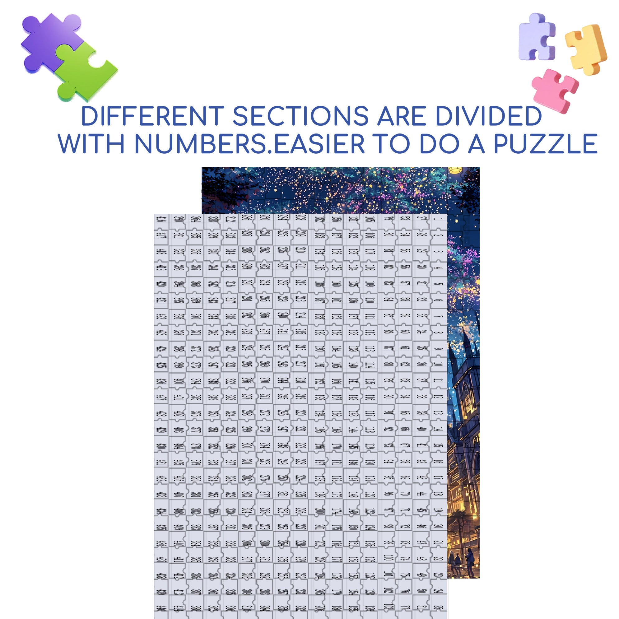 Shock 500pcs/1000pcs Jigsaw Puzzle, Scratch-Resistant, Interactive Family Game & Brain-Boosting DIY Decor, Perfect for Halloween, Christmas & New Year Gifts, Family Puzzle Game