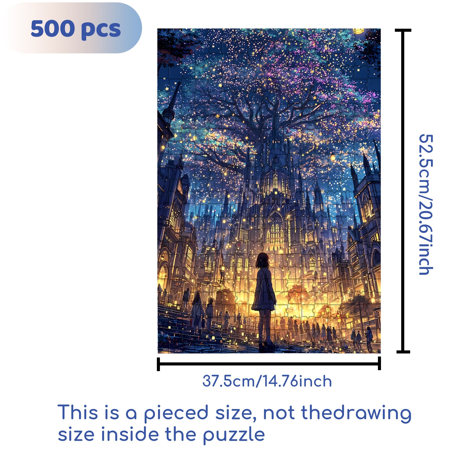 Shock 500pcs/1000pcs Jigsaw Puzzle, Scratch-Resistant, Interactive Family Game & Brain-Boosting DIY Decor, Perfect for Halloween, Christmas & New Year Gifts, Family Puzzle Game