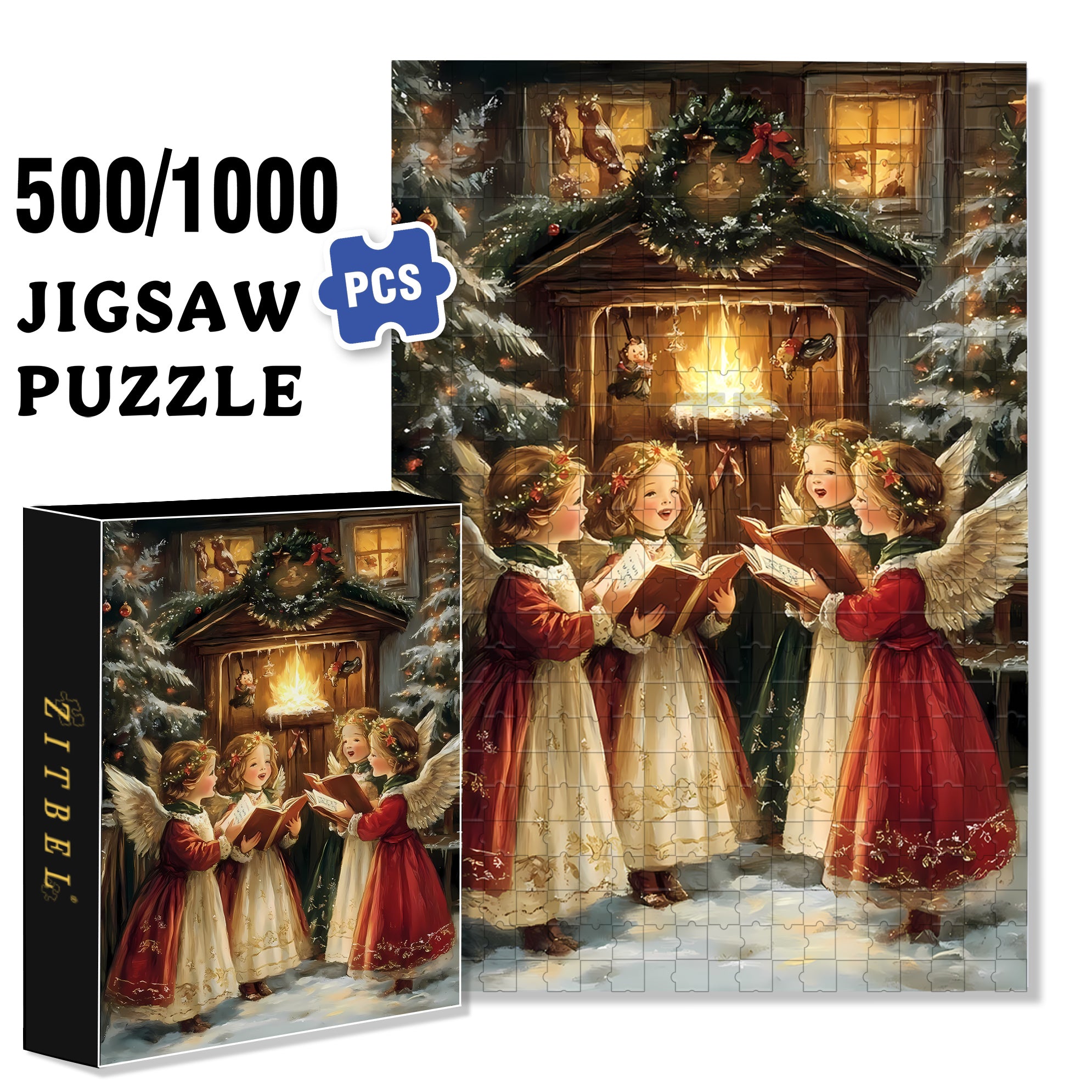 Sing Hymns 500pcs/1000pcs Jigsaw Puzzle, Scratch-Resistant, Interactive Family Game & Brain-Boosting DIY Decor, Perfect for Halloween, Christmas & New Year Gifts, Family Puzzle Game