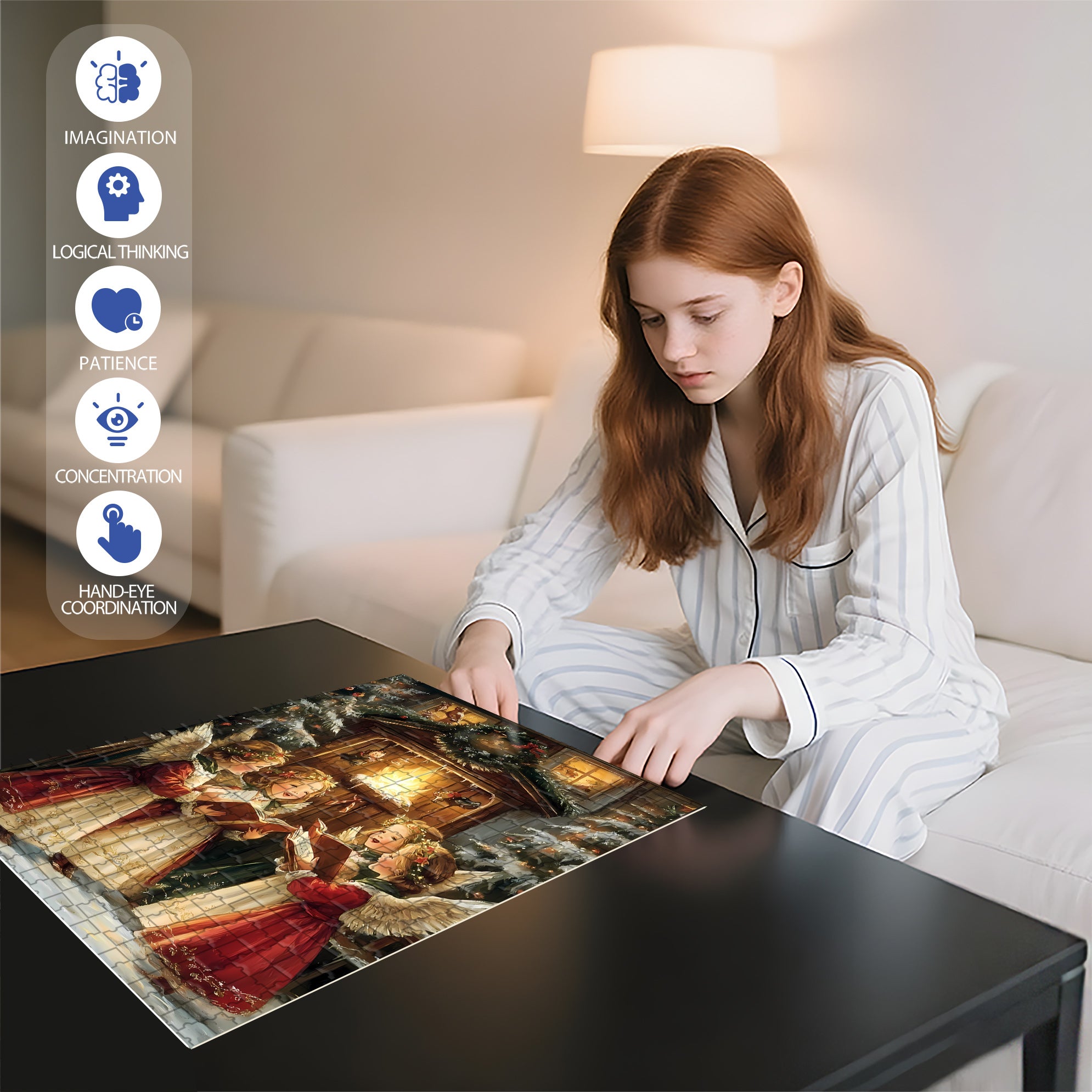 Sing Hymns 500pcs/1000pcs Jigsaw Puzzle, Scratch-Resistant, Interactive Family Game & Brain-Boosting DIY Decor, Perfect for Halloween, Christmas & New Year Gifts, Family Puzzle Game