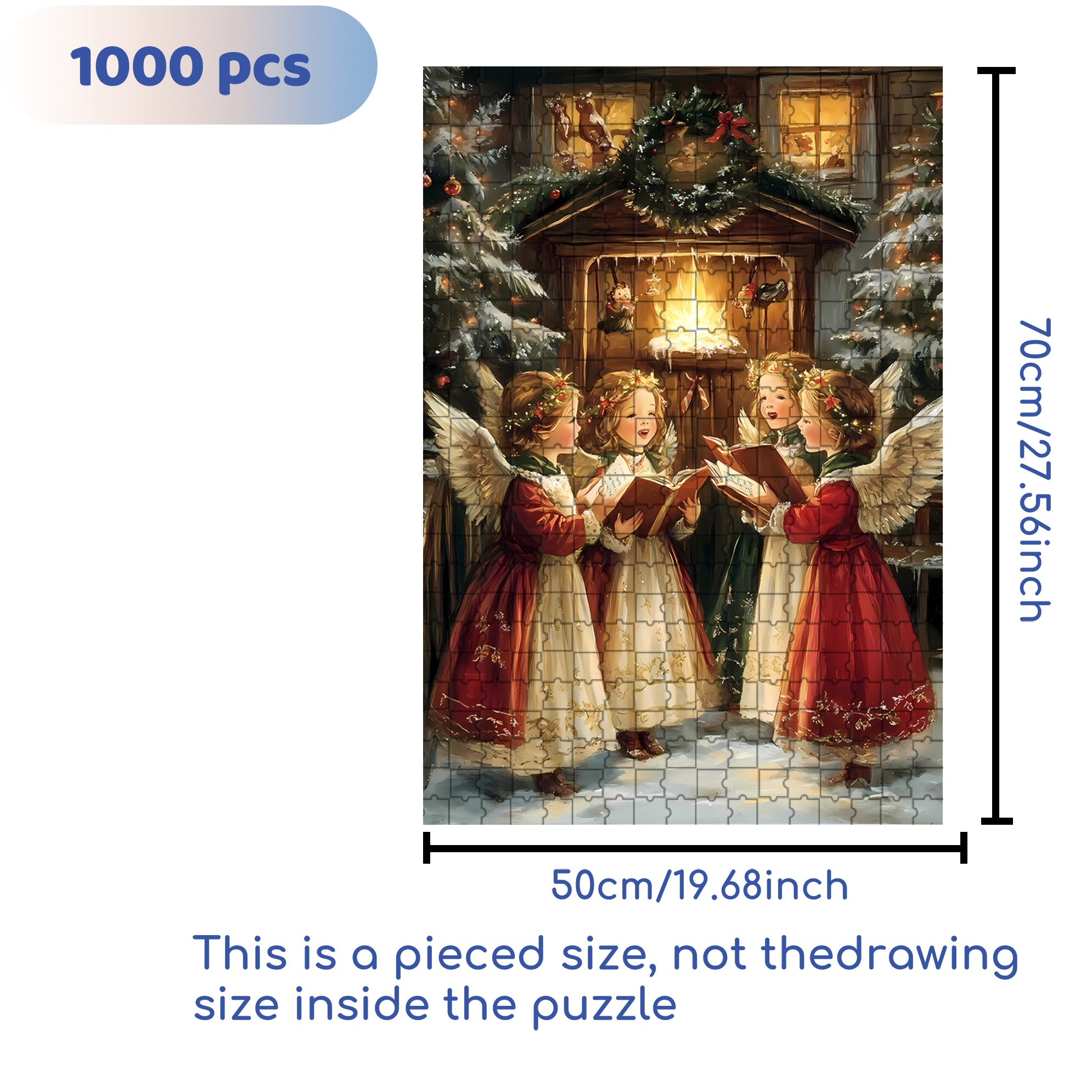Sing Hymns 500pcs/1000pcs Jigsaw Puzzle, Scratch-Resistant, Interactive Family Game & Brain-Boosting DIY Decor, Perfect for Halloween, Christmas & New Year Gifts, Family Puzzle Game