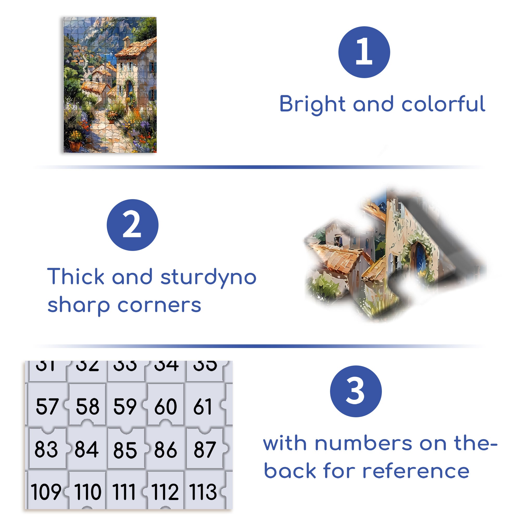 Small Village 500pcs/1000pcs Jigsaw Puzzle, Scratch-Resistant, Interactive Family Game & Brain-Boosting DIY Decor, Perfect for Halloween, Christmas & New Year Gifts, Family Puzzle Game