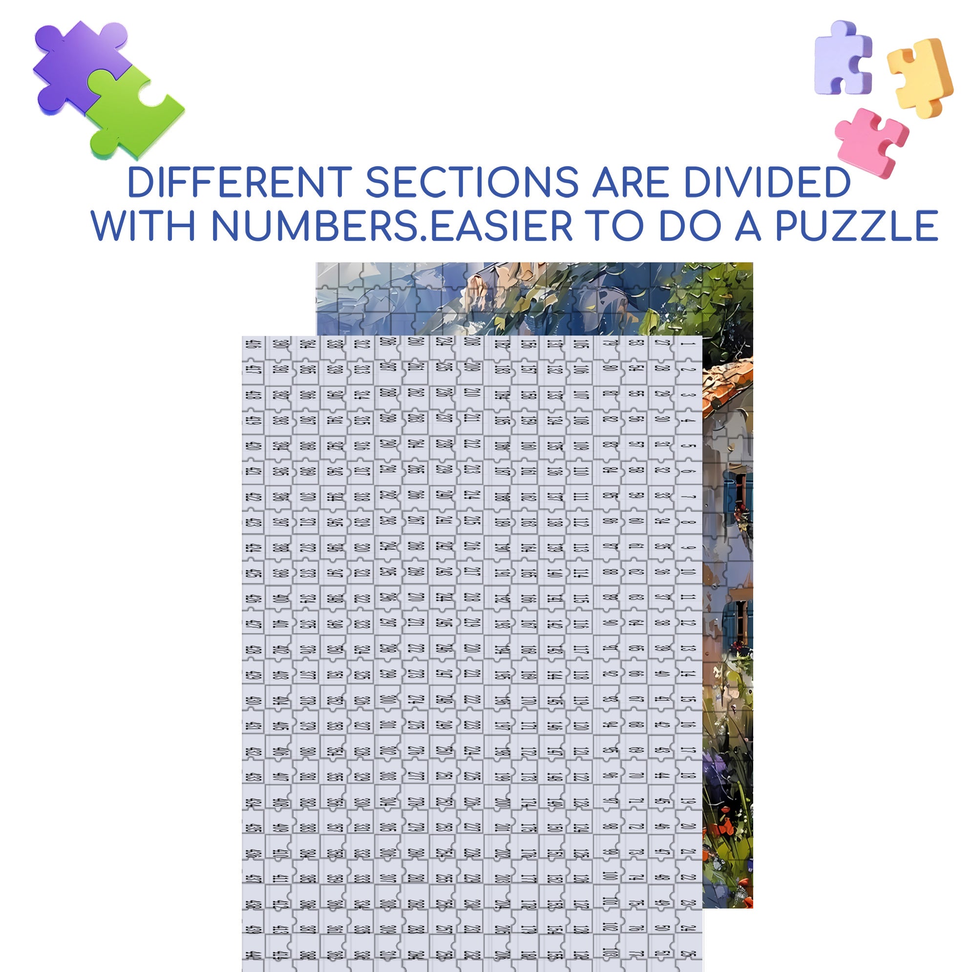 Small Village 500pcs/1000pcs Jigsaw Puzzle, Scratch-Resistant, Interactive Family Game & Brain-Boosting DIY Decor, Perfect for Halloween, Christmas & New Year Gifts, Family Puzzle Game