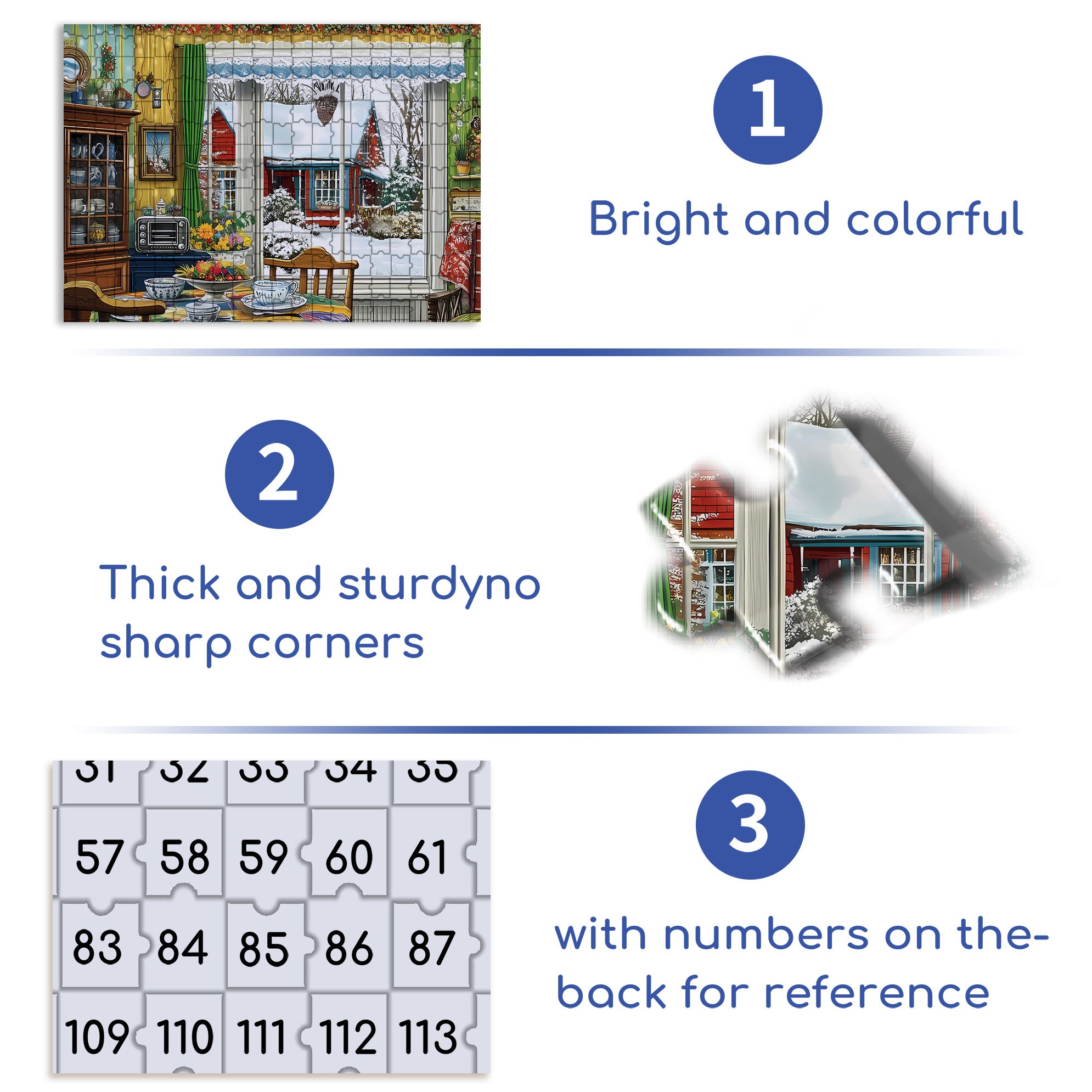 Snowy Day 500pcs/1000pcs Jigsaw Puzzle, Scratch-Resistant, Interactive Family Game & Brain-Boosting DIY Decor, Perfect for Halloween, Christmas & New Year Gifts, Family Puzzle Game