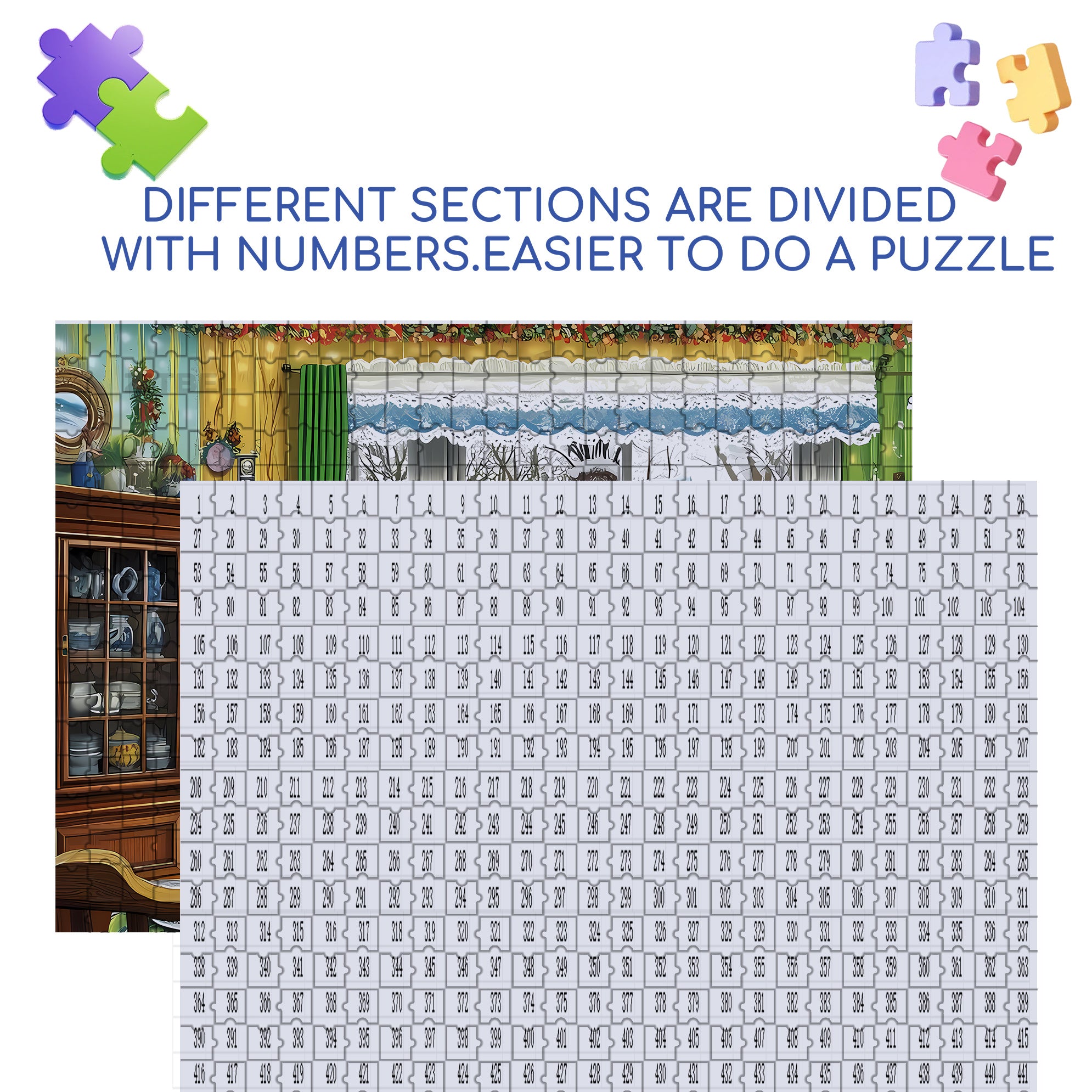 Snowy Day 500pcs/1000pcs Jigsaw Puzzle, Scratch-Resistant, Interactive Family Game & Brain-Boosting DIY Decor, Perfect for Halloween, Christmas & New Year Gifts, Family Puzzle Game
