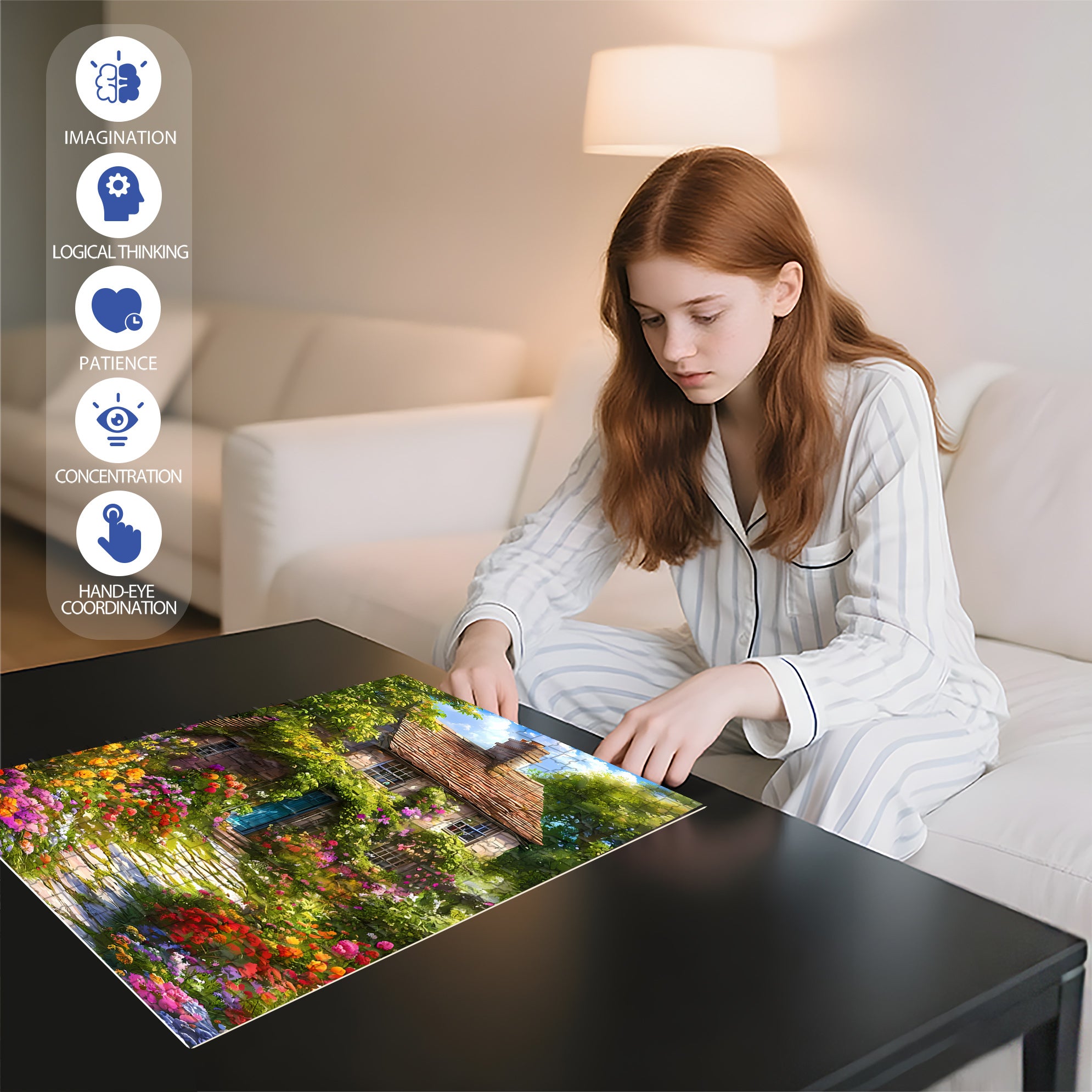 Spring In The Garden 500pcs/1000pcs Jigsaw Puzzle, Scratch-Resistant, Interactive Family Game & Brain-Boosting DIY Decor, Perfect for Halloween, Christmas & New Year Gifts, Family Puzzle Game