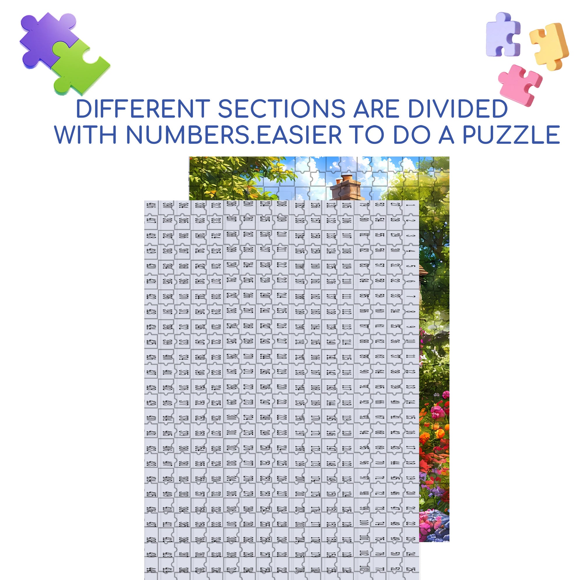 Spring In The Garden 500pcs/1000pcs Jigsaw Puzzle, Scratch-Resistant, Interactive Family Game & Brain-Boosting DIY Decor, Perfect for Halloween, Christmas & New Year Gifts, Family Puzzle Game