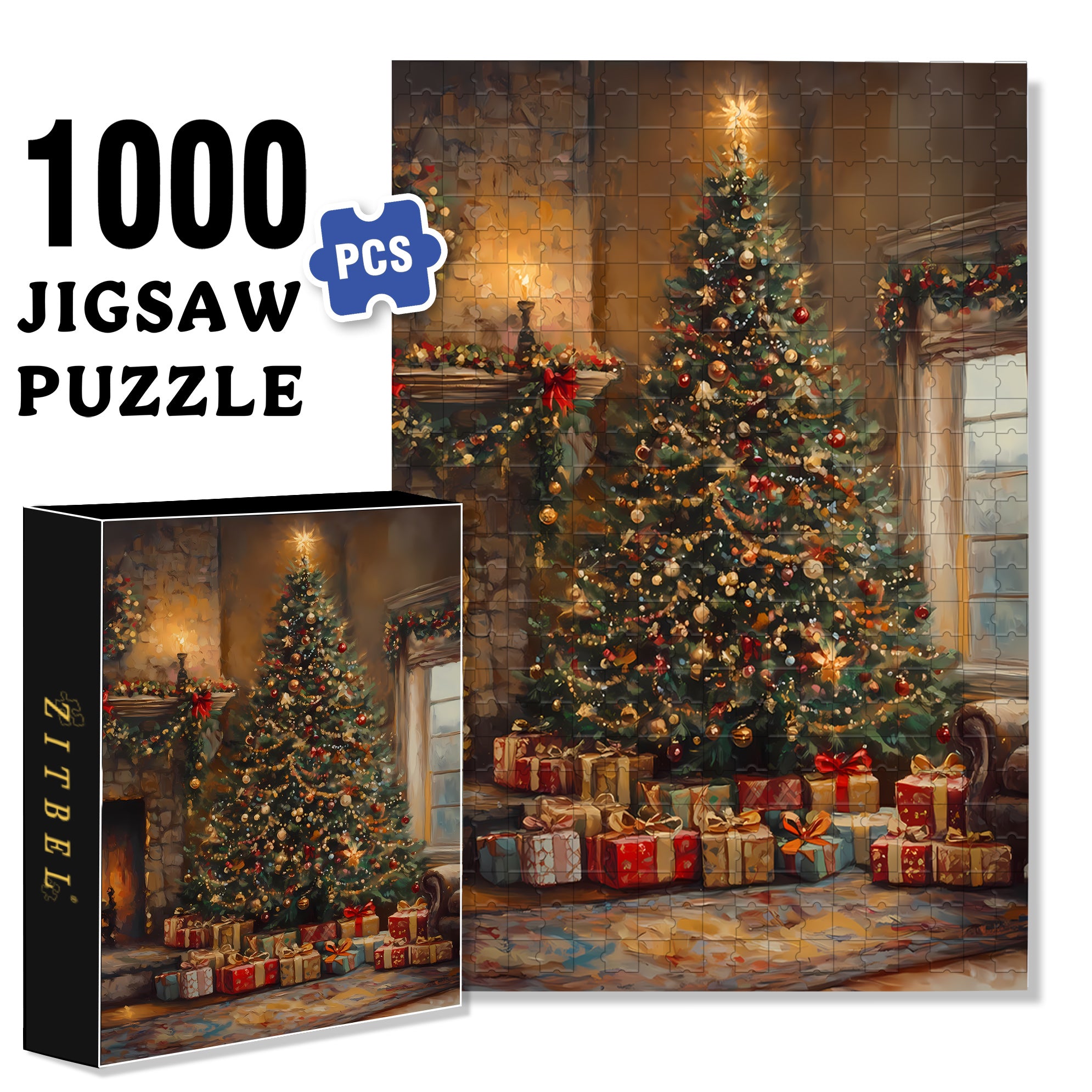 Star of Bethlehem 500pcs/1000pcs Jigsaw Puzzle, Scratch-Resistant, Interactive Family Game & Brain-Boosting DIY Decor, Perfect for Halloween, Christmas & New Year Gifts, Family Puzzle Game