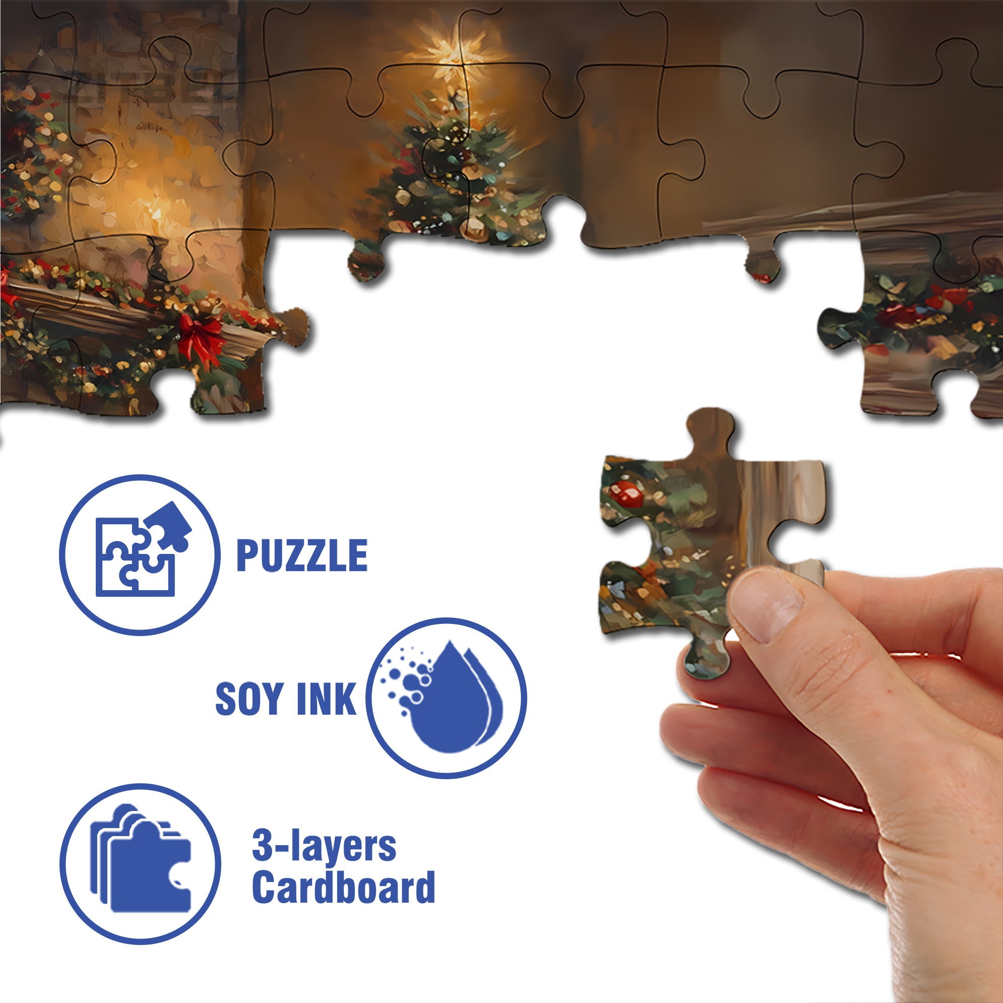 Star of Bethlehem 500pcs/1000pcs Jigsaw Puzzle, Scratch-Resistant, Interactive Family Game & Brain-Boosting DIY Decor, Perfect for Halloween, Christmas & New Year Gifts, Family Puzzle Game