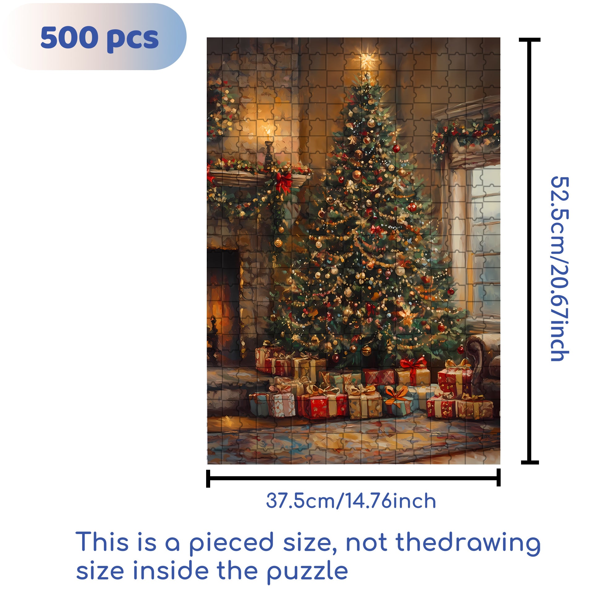 Star of Bethlehem 500pcs/1000pcs Jigsaw Puzzle, Scratch-Resistant, Interactive Family Game & Brain-Boosting DIY Decor, Perfect for Halloween, Christmas & New Year Gifts, Family Puzzle Game