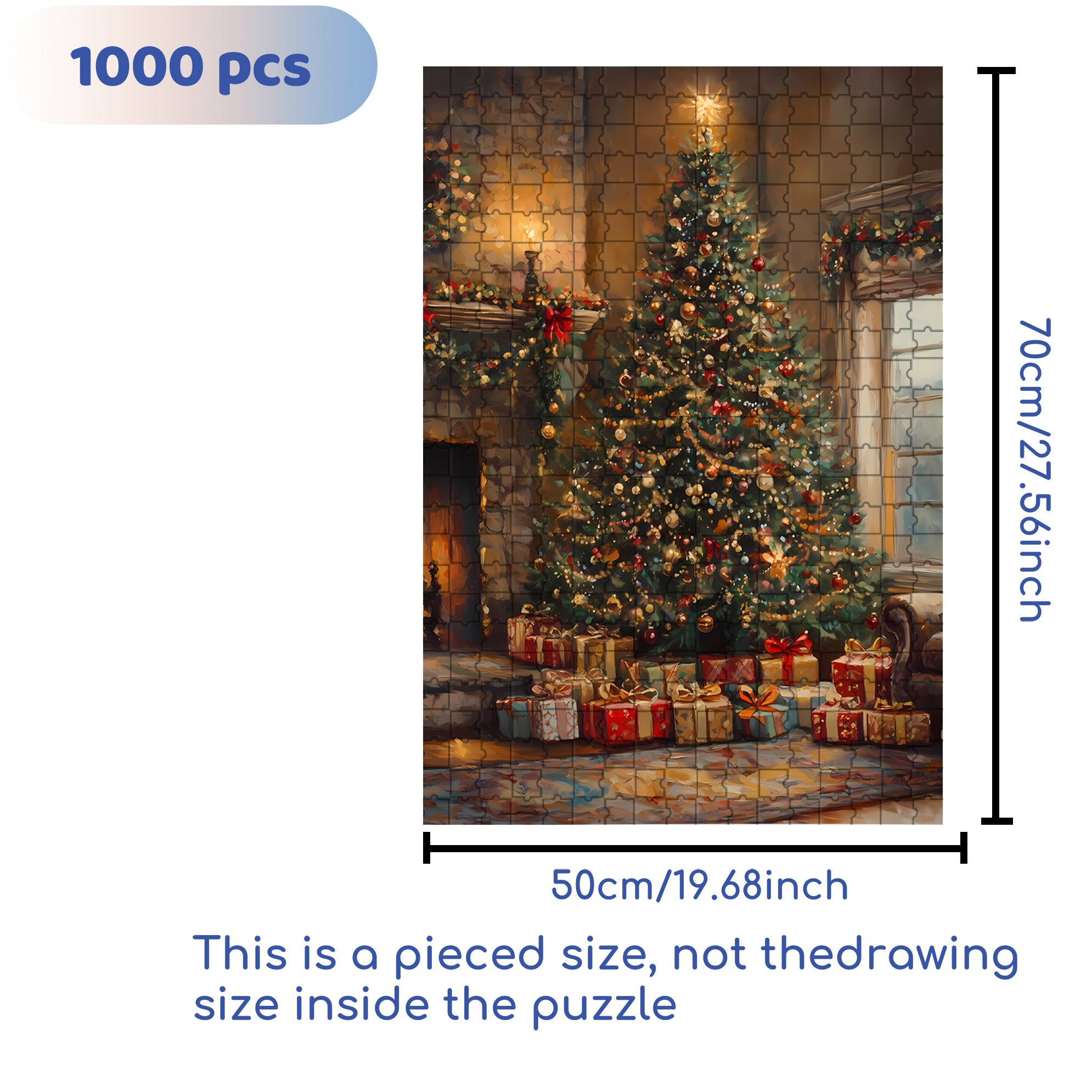Star of Bethlehem 500pcs/1000pcs Jigsaw Puzzle, Scratch-Resistant, Interactive Family Game & Brain-Boosting DIY Decor, Perfect for Halloween, Christmas & New Year Gifts, Family Puzzle Game