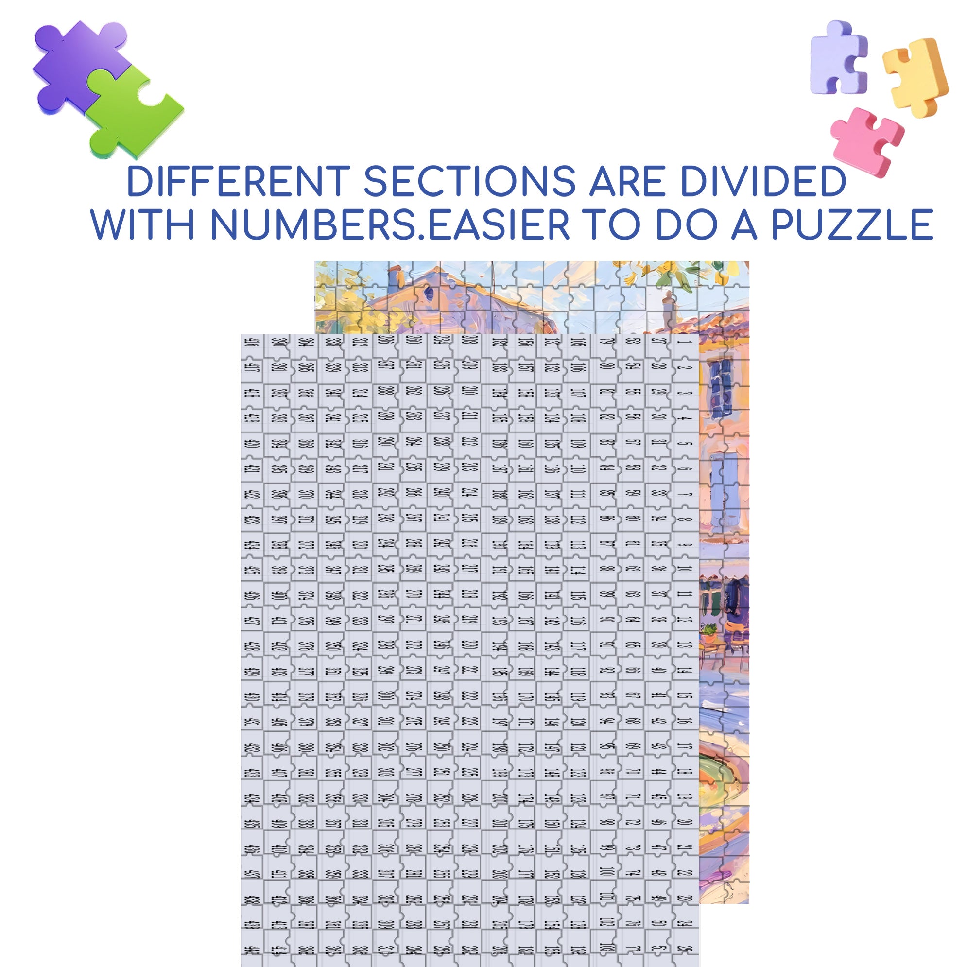 Street Fountain 500pcs/1000pcs Jigsaw Puzzle, Scratch-Resistant, Interactive Family Game & Brain-Boosting DIY Decor, Perfect for Halloween, Christmas & New Year Gifts, Family Puzzle Game