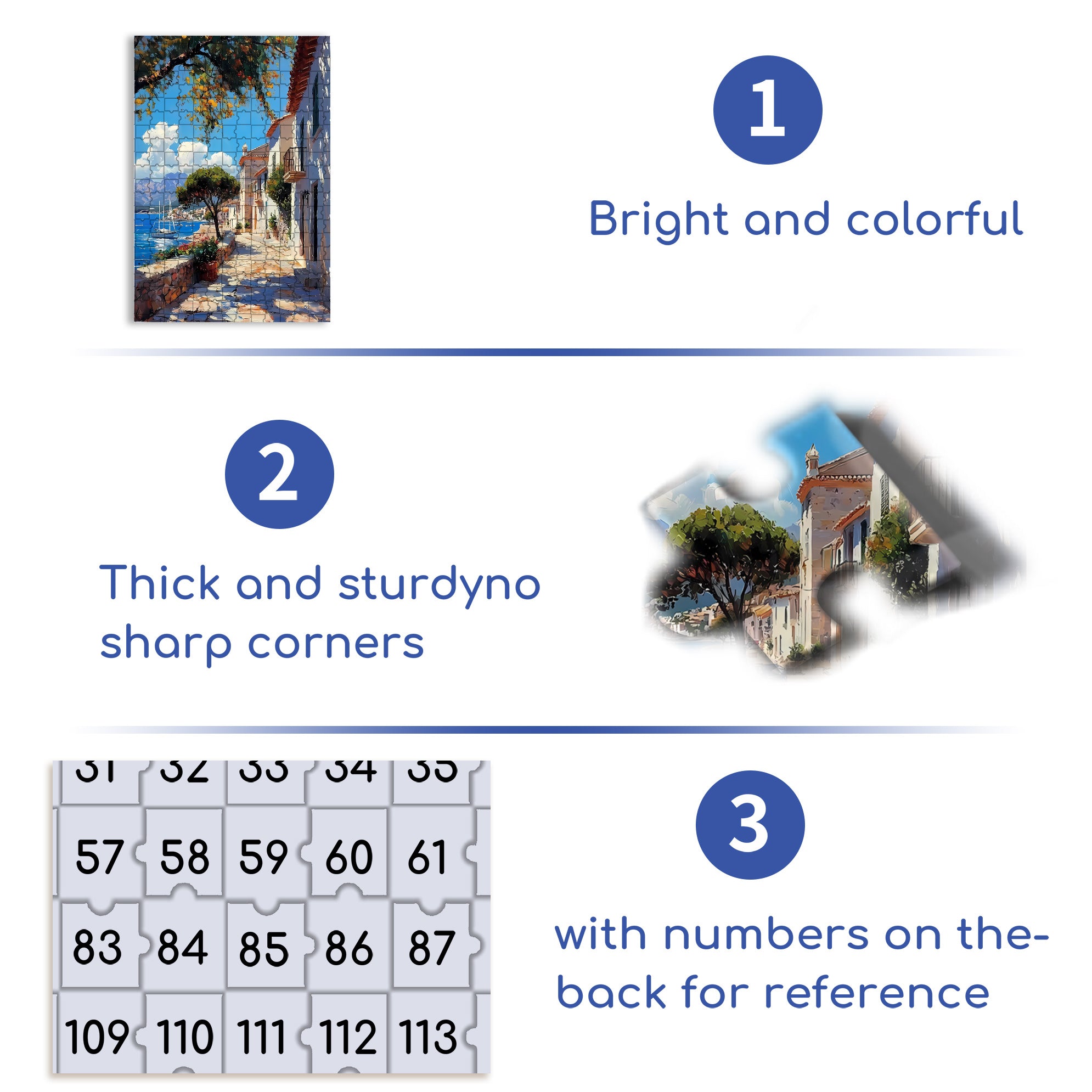 Sunny Day 500pcs/1000pcs Jigsaw Puzzle, Scratch-Resistant, Interactive Family Game & Brain-Boosting DIY Decor, Perfect for Halloween, Christmas & New Year Gifts, Family Puzzle Game