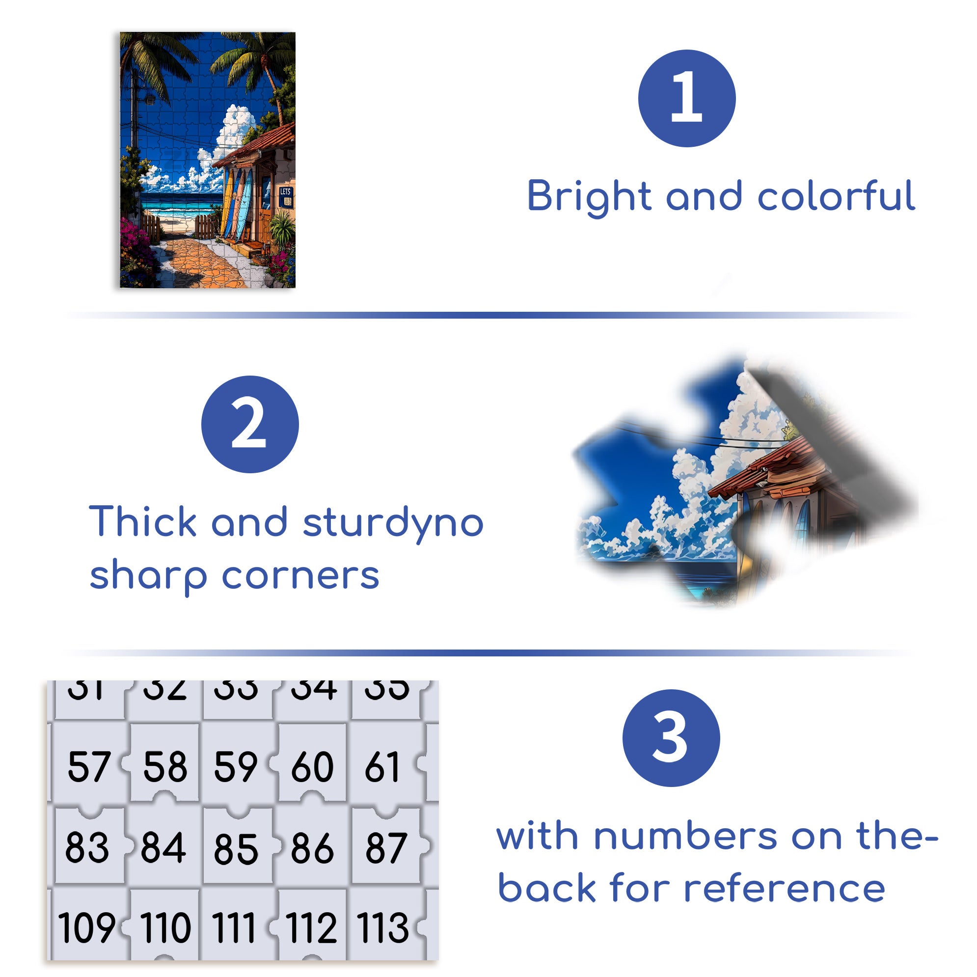 Surfboard 500pcs/1000pcs Jigsaw Puzzle, Scratch-Resistant, Interactive Family Game & Brain-Boosting DIY Decor, Perfect for Halloween, Christmas & New Year Gifts, Family Puzzle Game