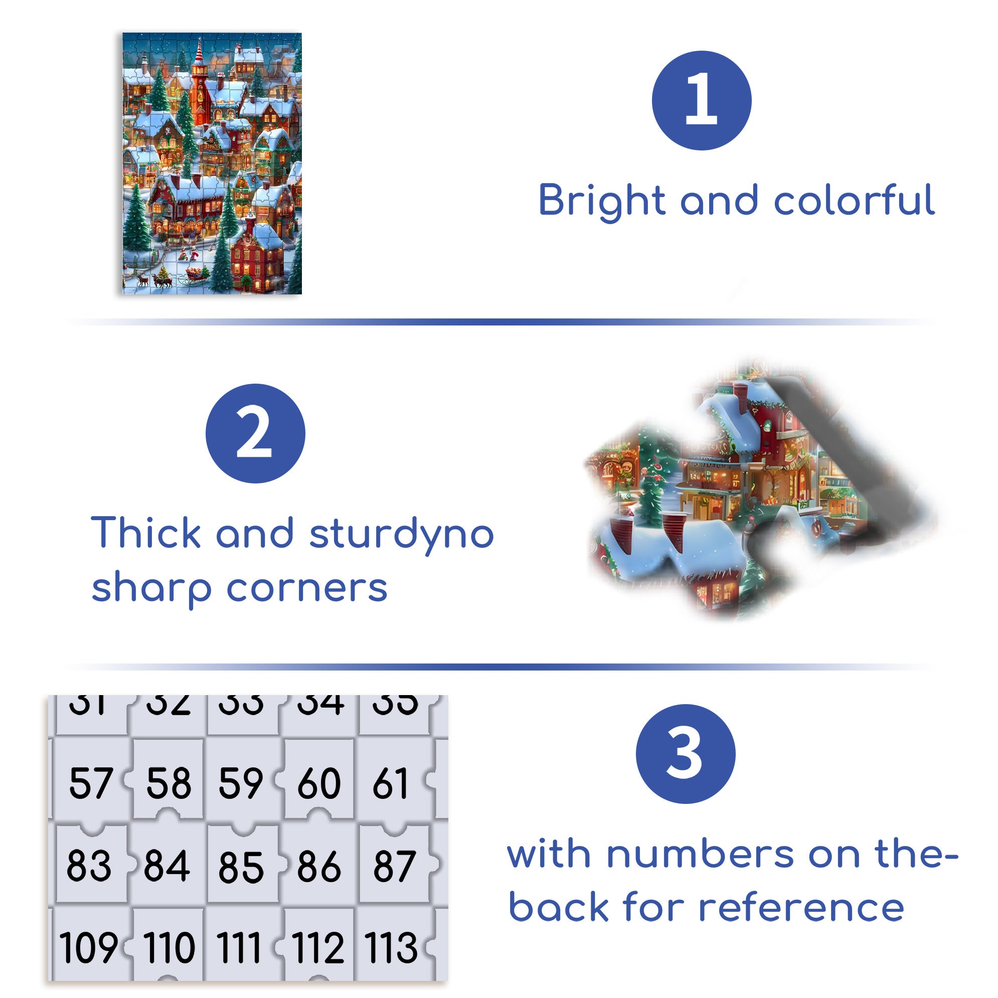 The Christmas Eve In My Hometown 500pcs/1000pcs Jigsaw Puzzle, Scratch-Resistant, Interactive Family Game & Brain-Boosting DIY Decor, Perfect for Halloween, Christmas & New Year Gifts, Family Puzzle Game