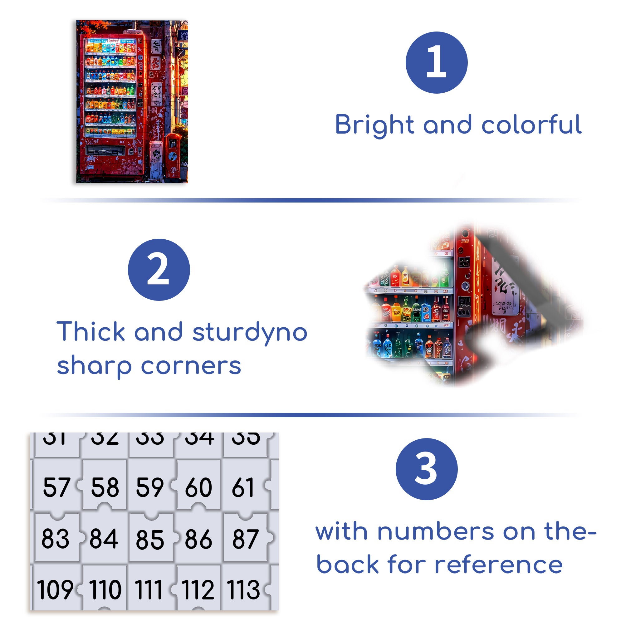 Vending Machine 500pcs/1000pcs Jigsaw Puzzle, Scratch-Resistant, Interactive Family Game & Brain-Boosting DIY Decor, Perfect for Halloween, Christmas & New Year Gifts, Family Puzzle Game