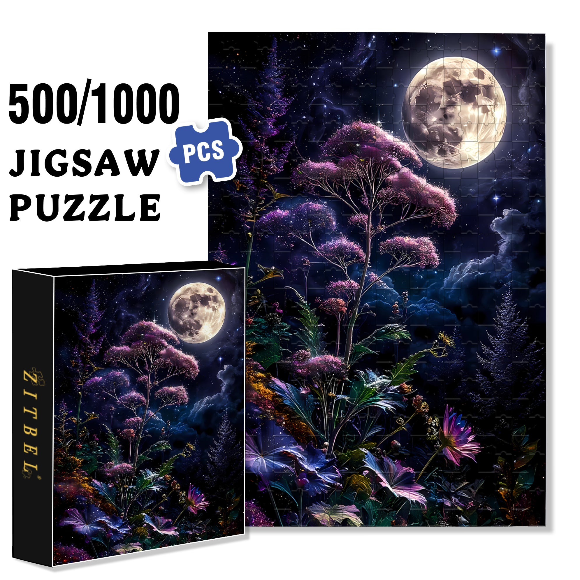 All Things Grow 500pcs/1000pcs Jigsaw Puzzle, Scratch-Resistant, Interactive Family Game & Brain-Boosting DIY Decor, Perfect for Halloween, Christmas & New Year Gifts, Family Puzzle Game
