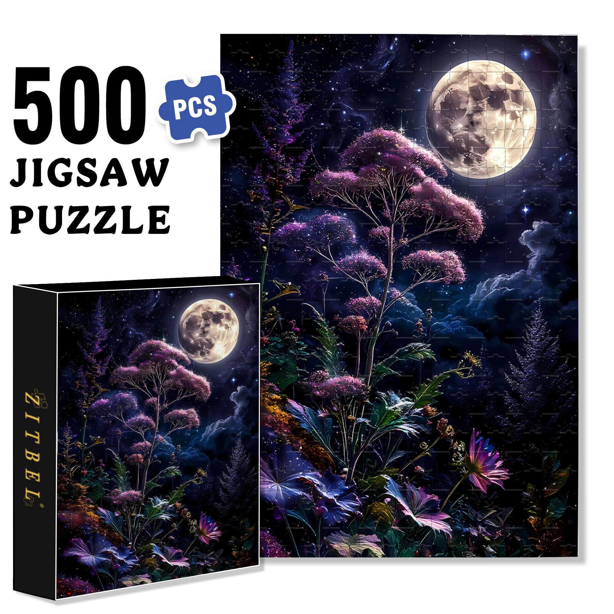 All Things Grow 500pcs/1000pcs Jigsaw Puzzle, Scratch-Resistant, Interactive Family Game & Brain-Boosting DIY Decor, Perfect for Halloween, Christmas & New Year Gifts, Family Puzzle Game