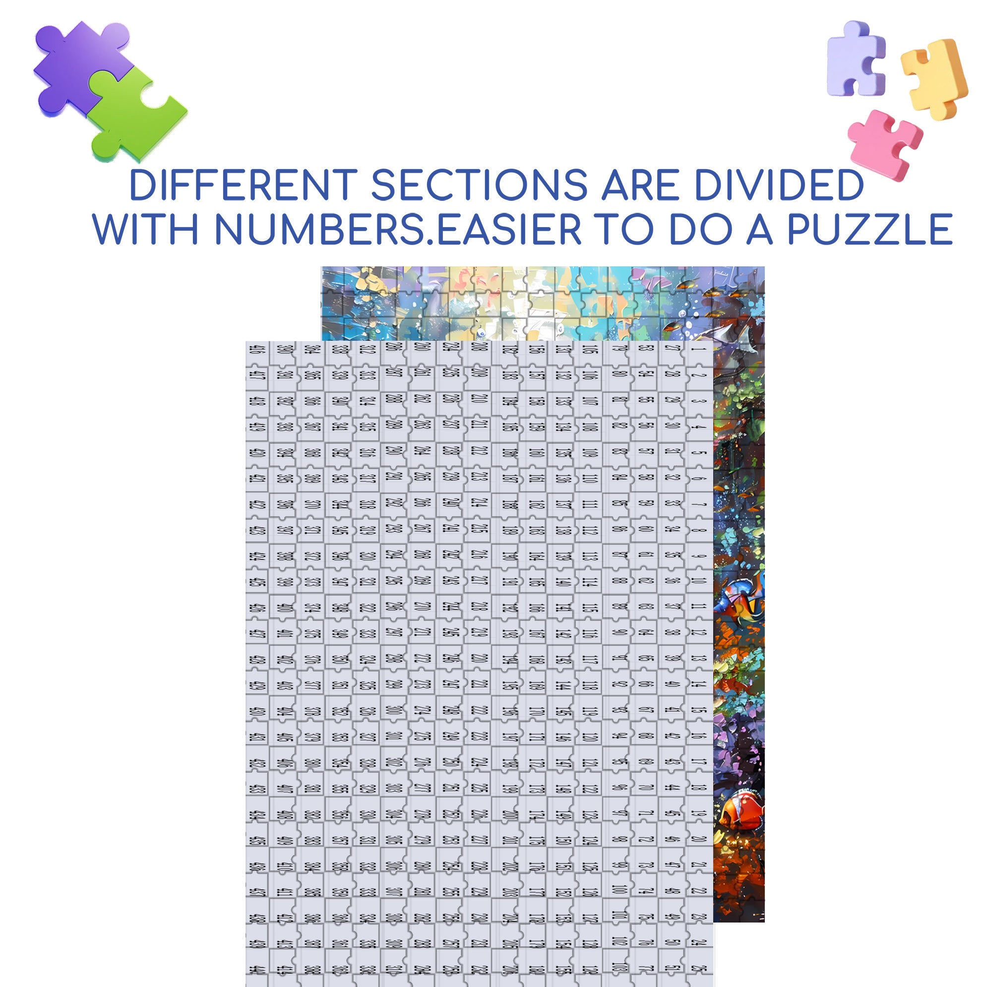 Arabic Ocean 500pcs/1000pcs Jigsaw Puzzle, Scratch-Resistant, Interactive Family Game & Brain-Boosting DIY Decor, Perfect for Halloween, Christmas & New Year Gifts, Family Puzzle Game