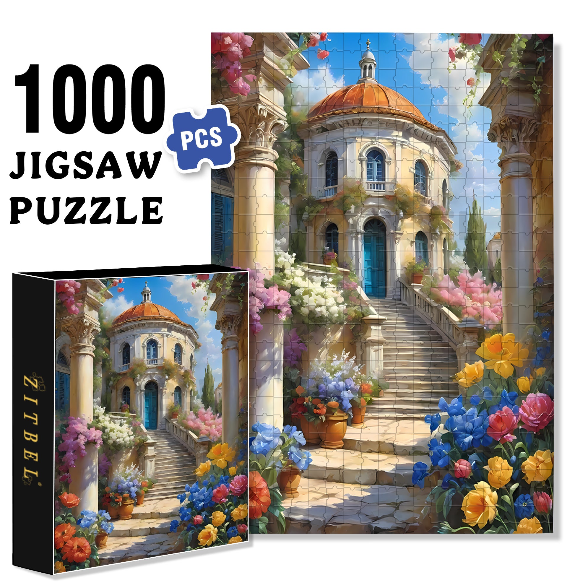 Ascent 500pcs/1000pcs Jigsaw Puzzle, Scratch-Resistant, Interactive Family Game & Brain-Boosting DIY Decor, Perfect for Halloween, Christmas & New Year Gifts, Family Puzzle Game