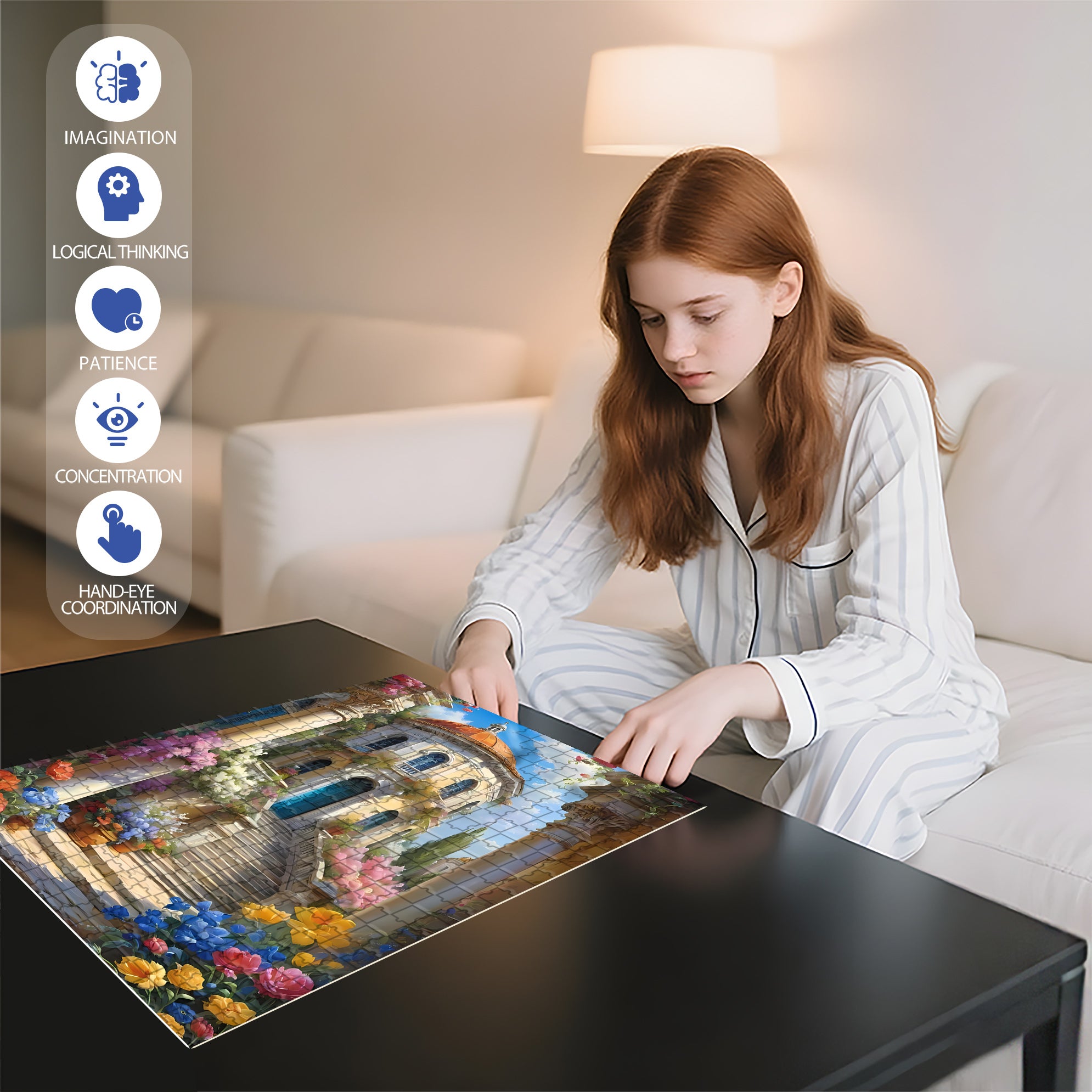Ascent 500pcs/1000pcs Jigsaw Puzzle, Scratch-Resistant, Interactive Family Game & Brain-Boosting DIY Decor, Perfect for Halloween, Christmas & New Year Gifts, Family Puzzle Game