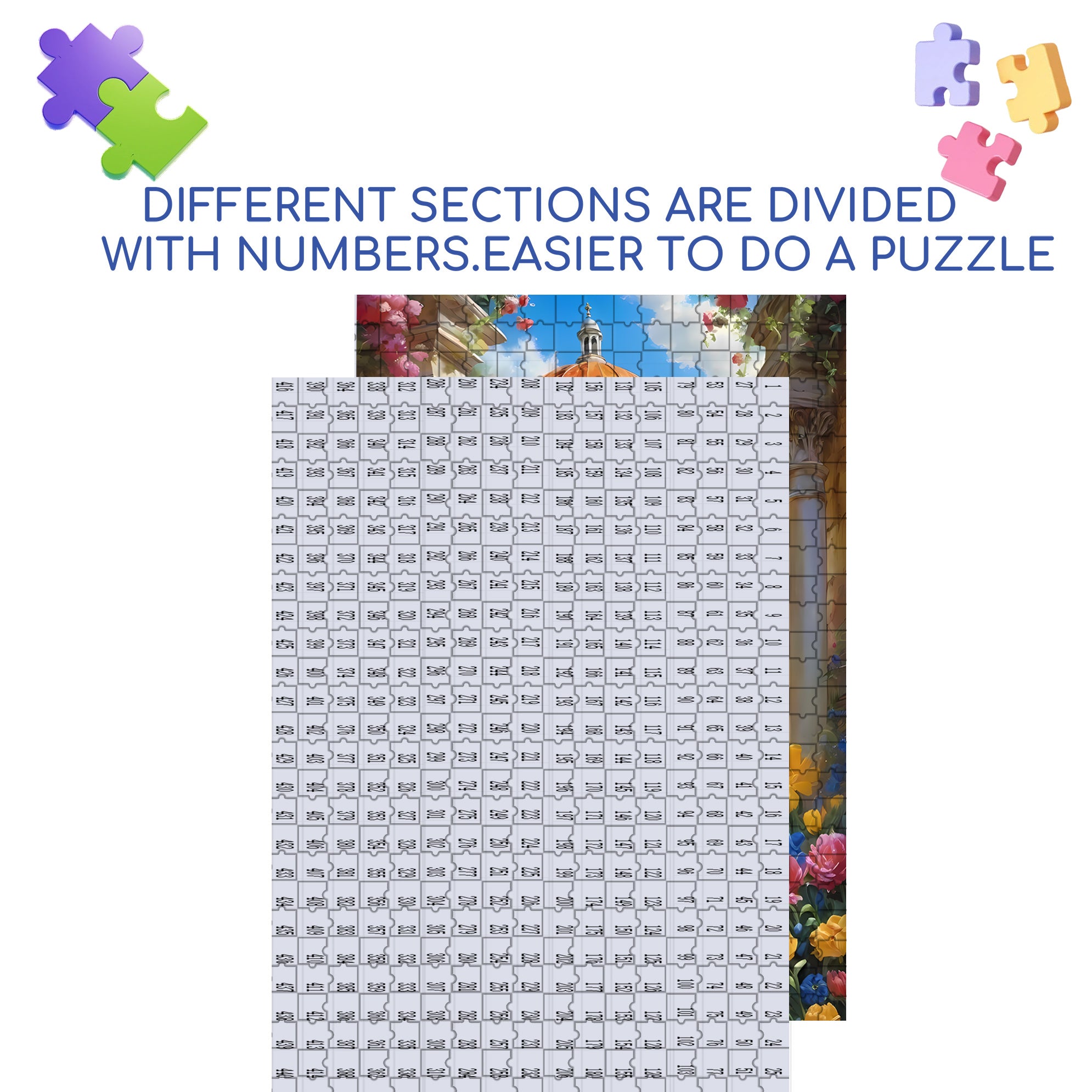 Ascent 500pcs/1000pcs Jigsaw Puzzle, Scratch-Resistant, Interactive Family Game & Brain-Boosting DIY Decor, Perfect for Halloween, Christmas & New Year Gifts, Family Puzzle Game