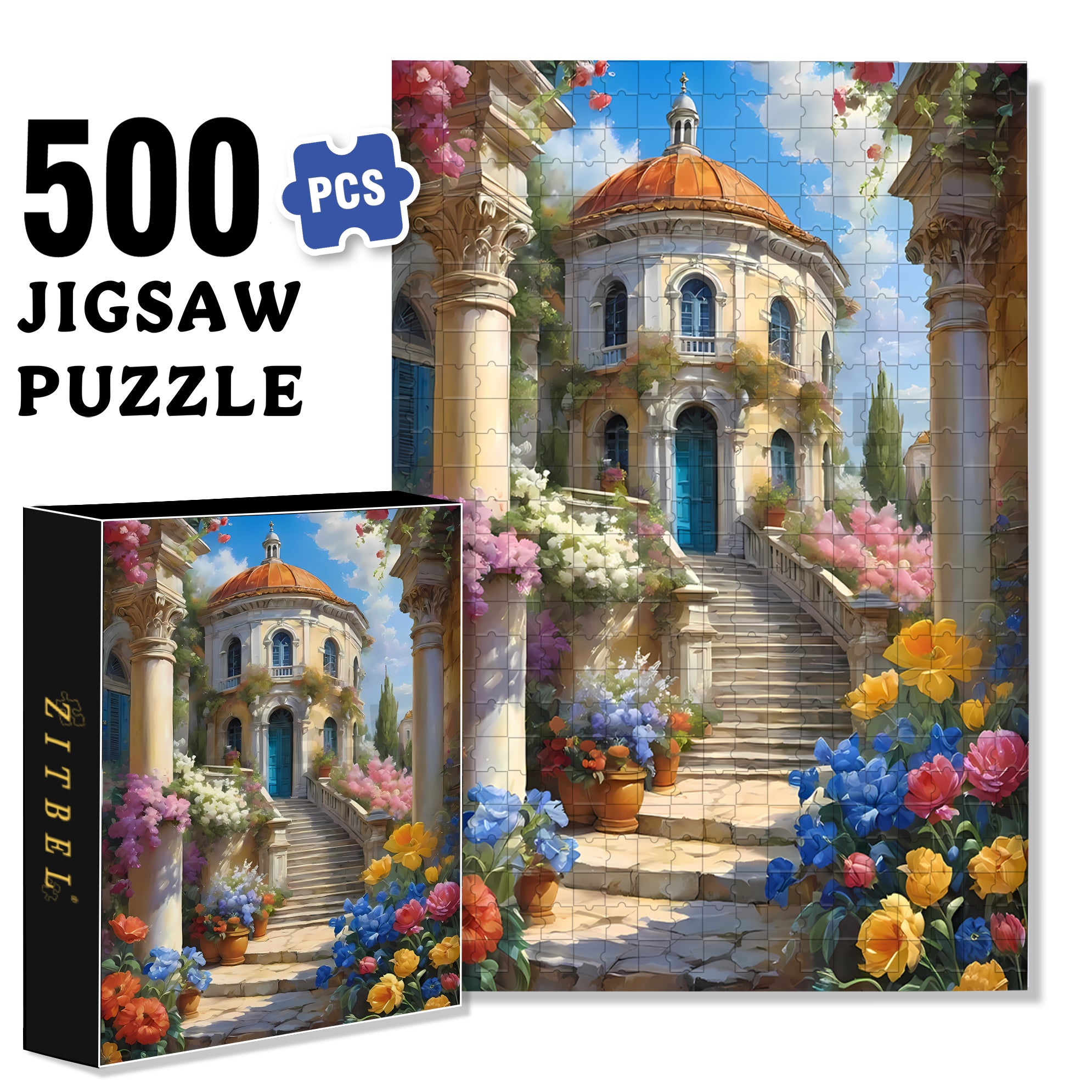 Ascent 500pcs/1000pcs Jigsaw Puzzle, Scratch-Resistant, Interactive Family Game & Brain-Boosting DIY Decor, Perfect for Halloween, Christmas & New Year Gifts, Family Puzzle Game