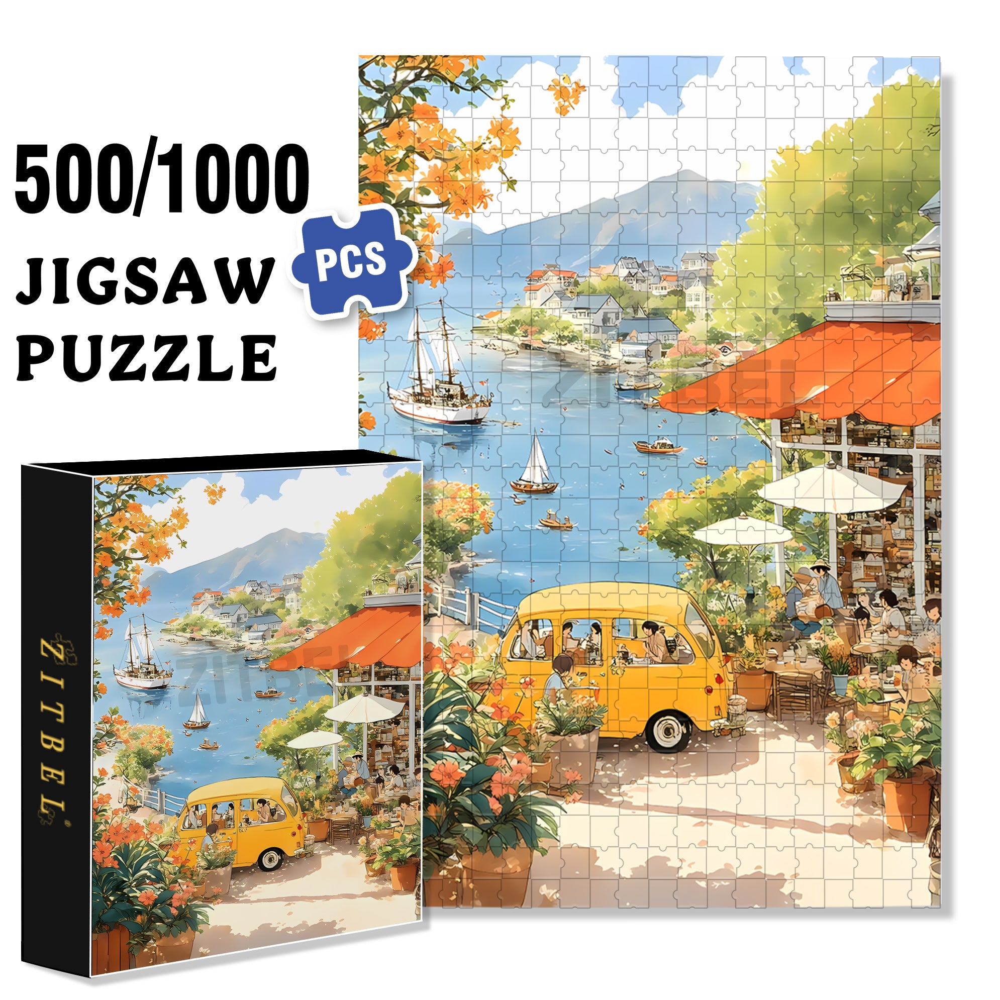 Beatles 500pcs/1000pcs Jigsaw Puzzle, Scratch-Resistant, Interactive Family Game & Brain-Boosting DIY Decor, Perfect for Halloween, Christmas & New Year Gifts, Family Puzzle Game