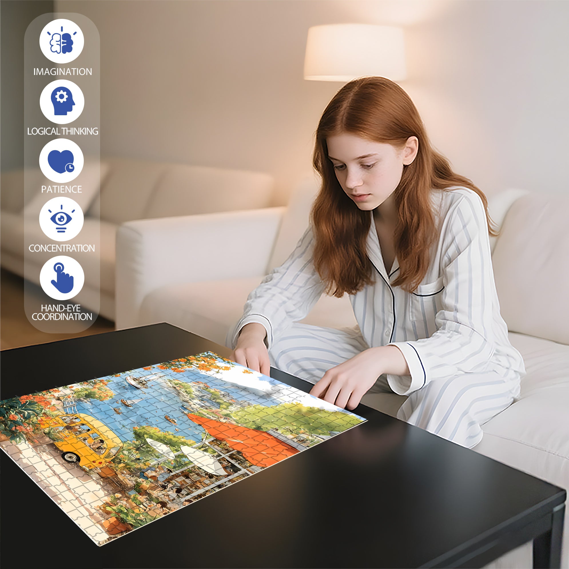 Beatles 500pcs/1000pcs Jigsaw Puzzle, Scratch-Resistant, Interactive Family Game & Brain-Boosting DIY Decor, Perfect for Halloween, Christmas & New Year Gifts, Family Puzzle Game