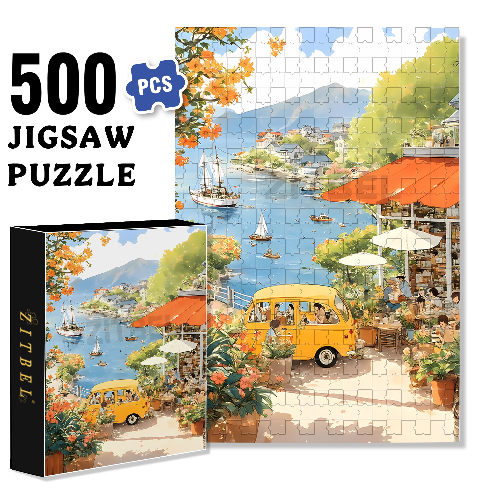 Beatles 500pcs/1000pcs Jigsaw Puzzle, Scratch-Resistant, Interactive Family Game & Brain-Boosting DIY Decor, Perfect for Halloween, Christmas & New Year Gifts, Family Puzzle Game
