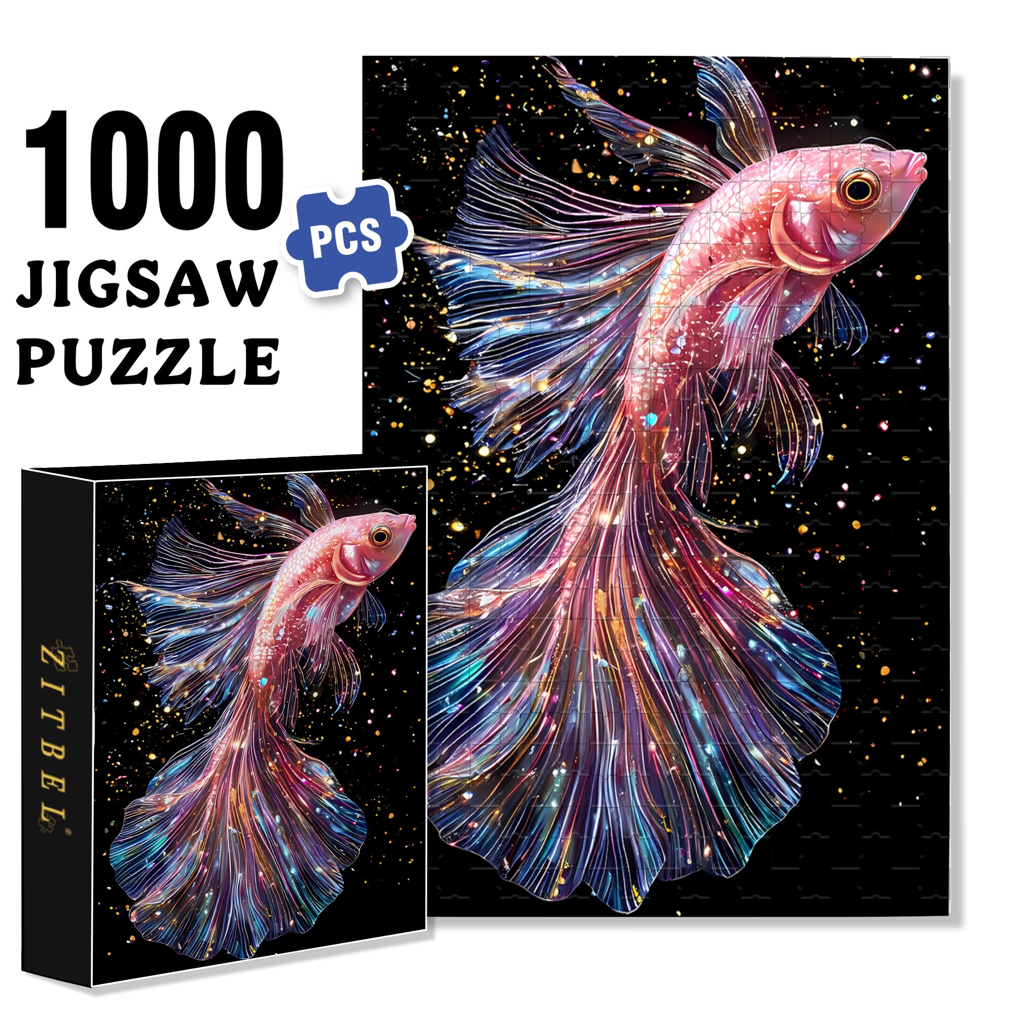 Betta 500pcs/1000pcs Jigsaw Puzzle, Scratch-Resistant, Interactive Family Game & Brain-Boosting DIY Decor, Perfect for Halloween, Christmas & New Year Gifts, Family Puzzle Game