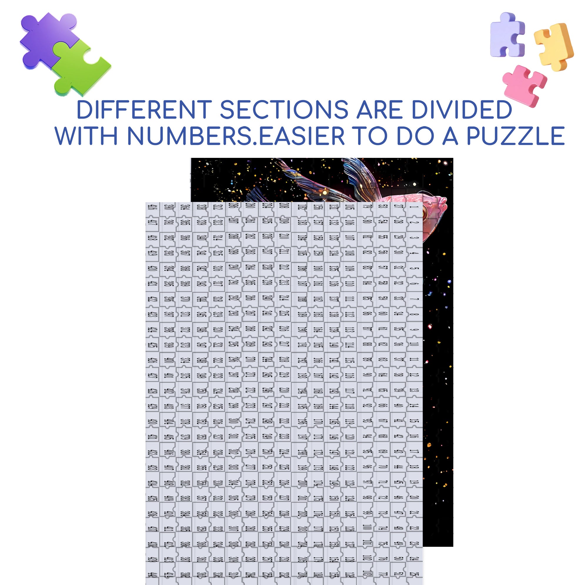 Betta 500pcs/1000pcs Jigsaw Puzzle, Scratch-Resistant, Interactive Family Game & Brain-Boosting DIY Decor, Perfect for Halloween, Christmas & New Year Gifts, Family Puzzle Game