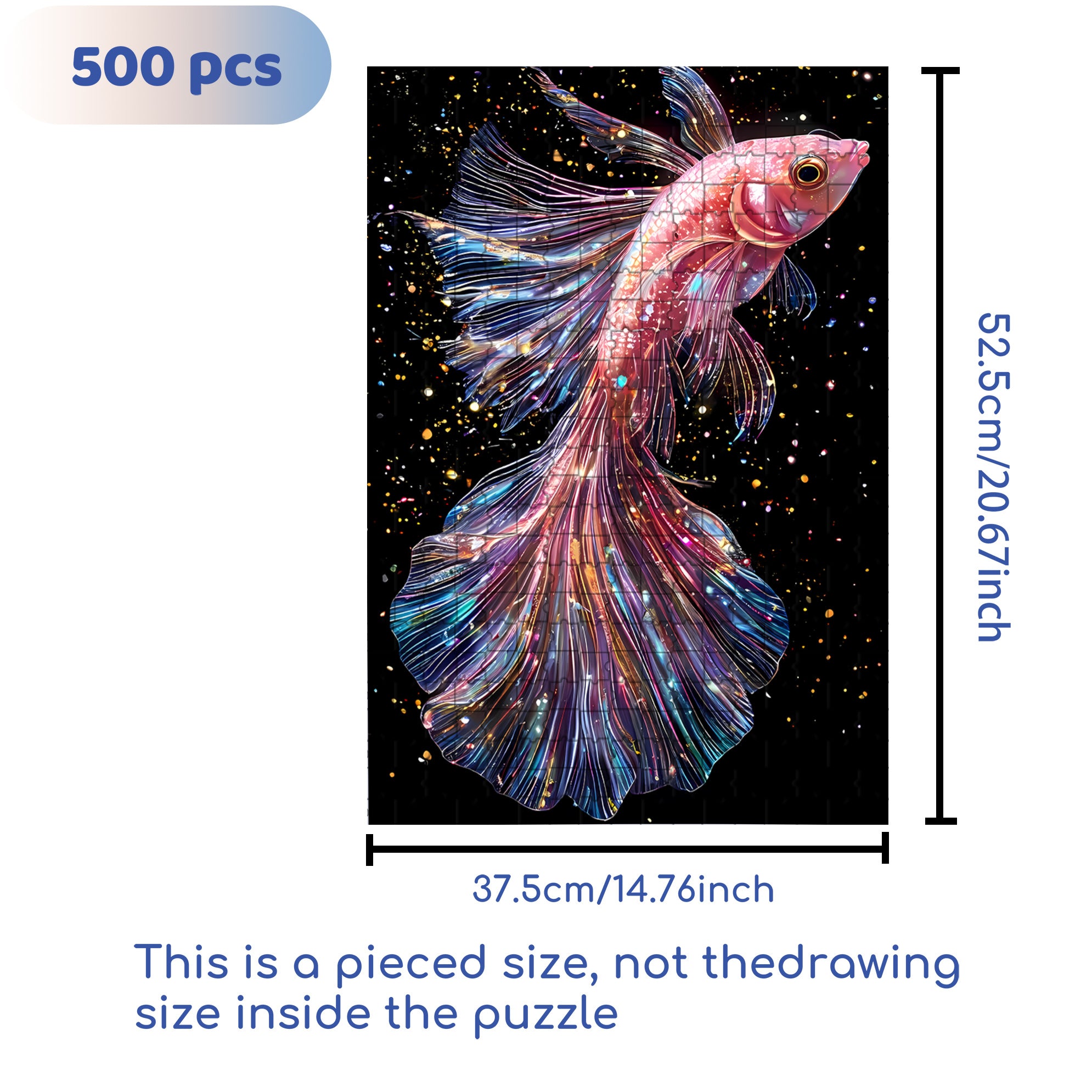 Betta 500pcs/1000pcs Jigsaw Puzzle, Scratch-Resistant, Interactive Family Game & Brain-Boosting DIY Decor, Perfect for Halloween, Christmas & New Year Gifts, Family Puzzle Game