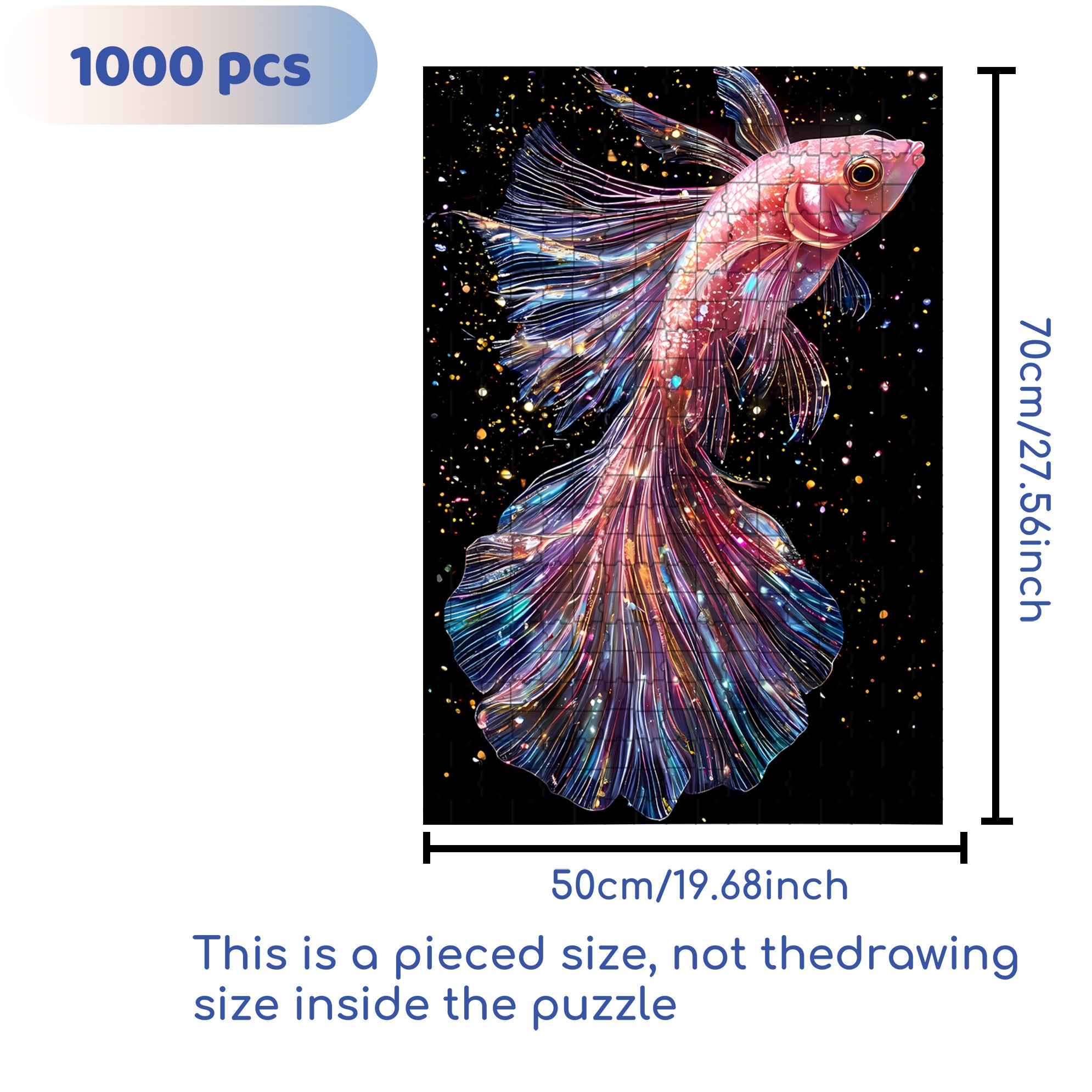Betta 500pcs/1000pcs Jigsaw Puzzle, Scratch-Resistant, Interactive Family Game & Brain-Boosting DIY Decor, Perfect for Halloween, Christmas & New Year Gifts, Family Puzzle Game