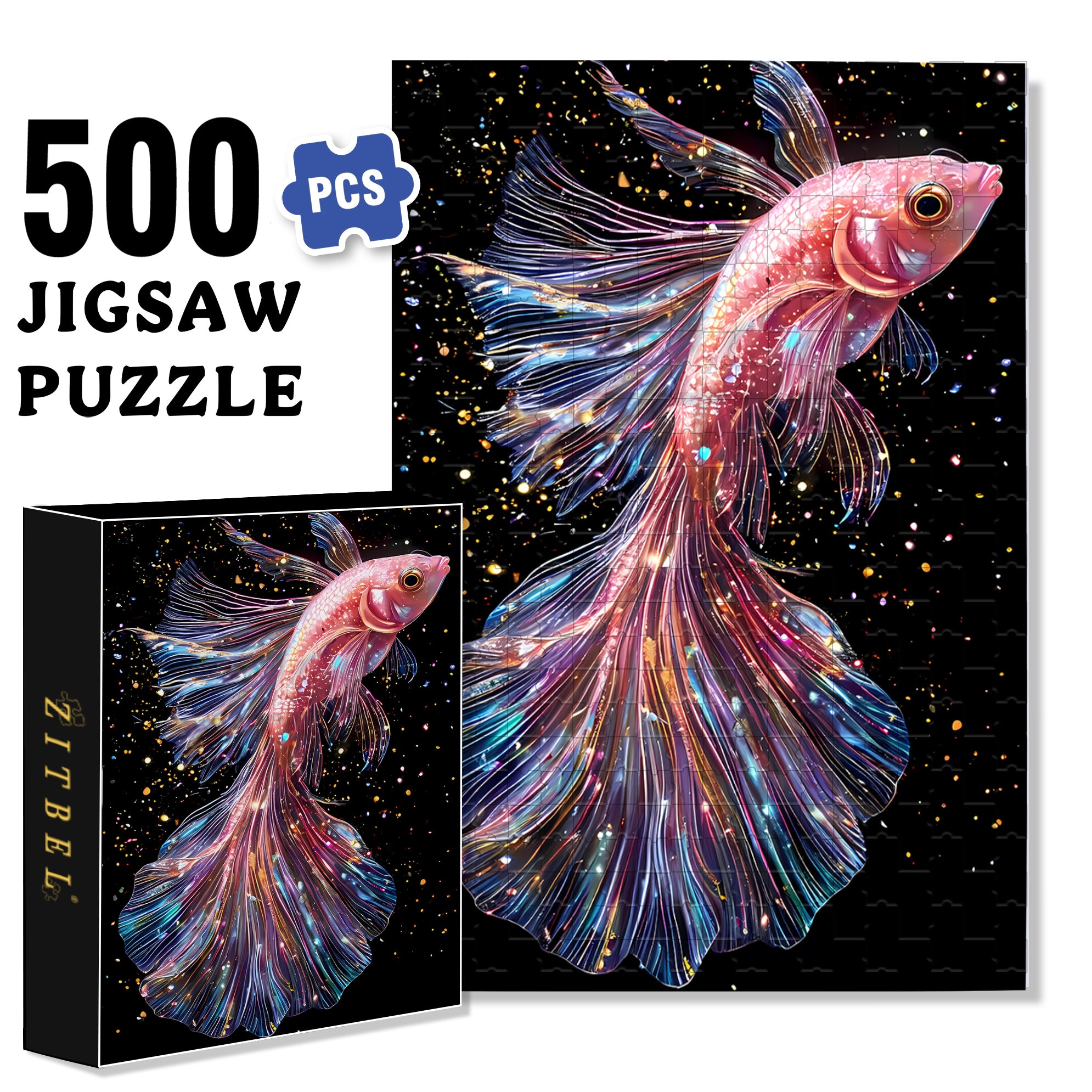 Betta 500pcs/1000pcs Jigsaw Puzzle, Scratch-Resistant, Interactive Family Game & Brain-Boosting DIY Decor, Perfect for Halloween, Christmas & New Year Gifts, Family Puzzle Game